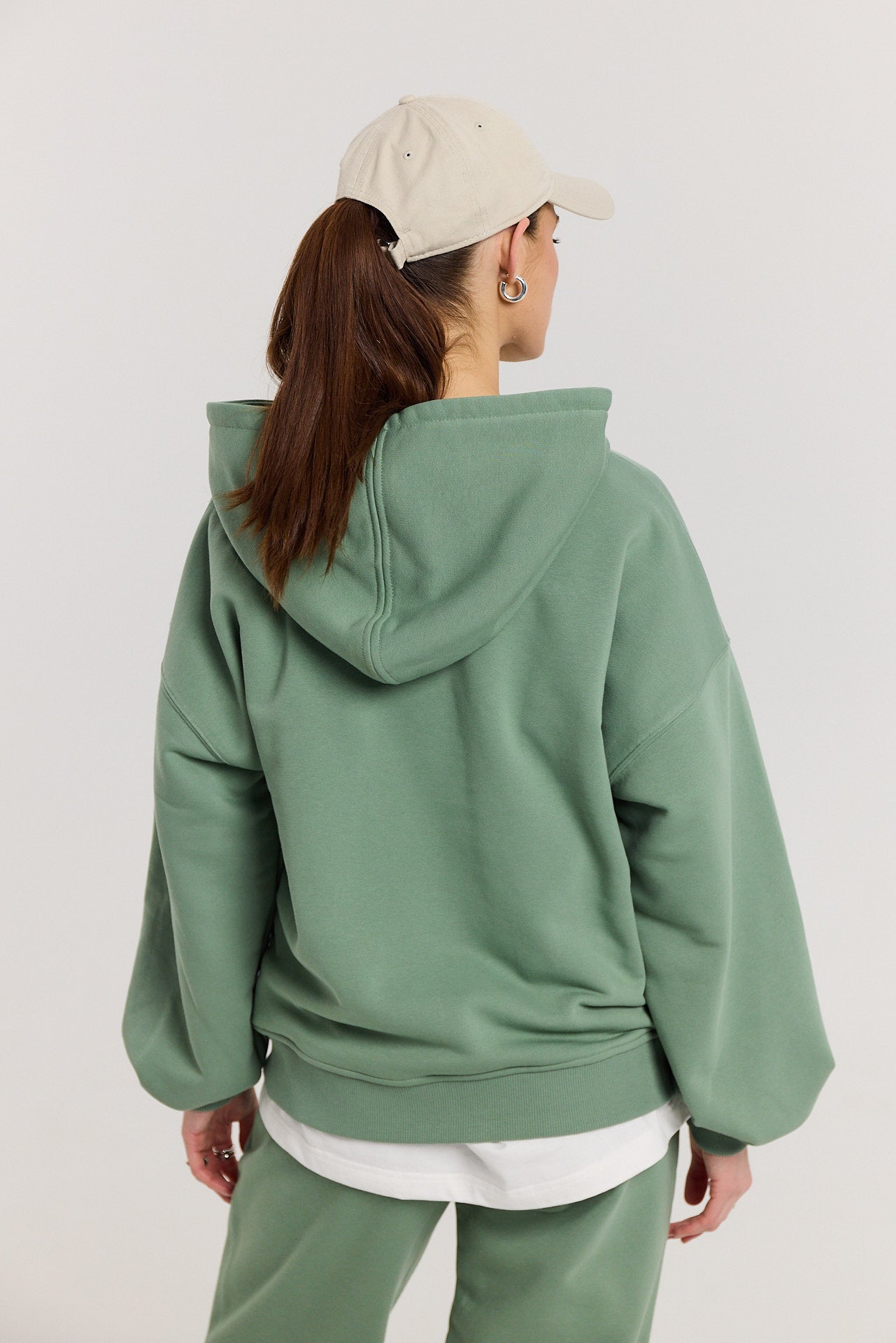 Bluza Boyfriend Hoodie dark matcha