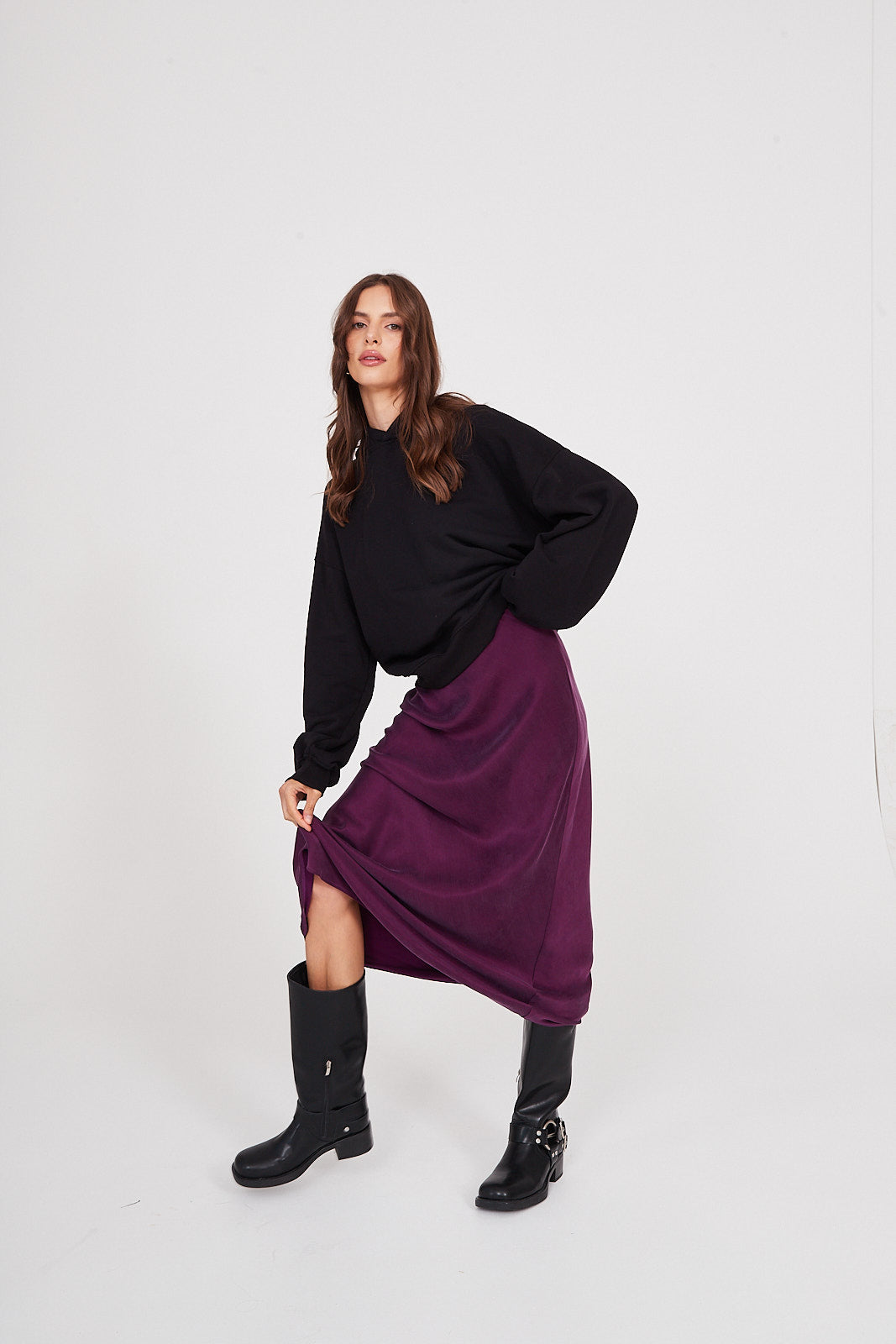 Spódnica Petra long plum