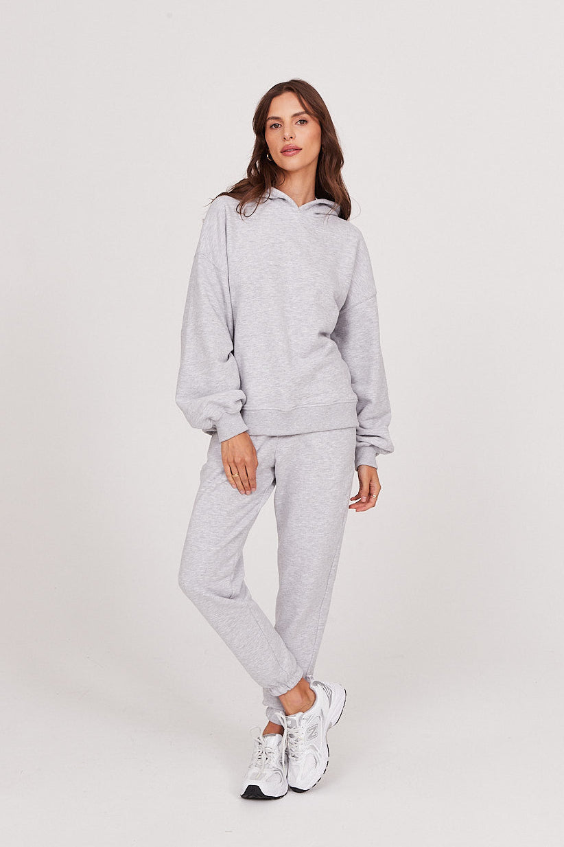 Bluza Boyfriend Hoodie light grey melange