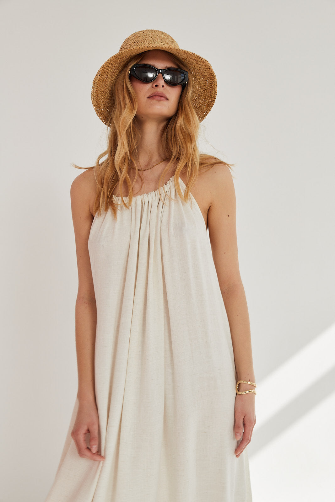 Sukienka MAXI ecru