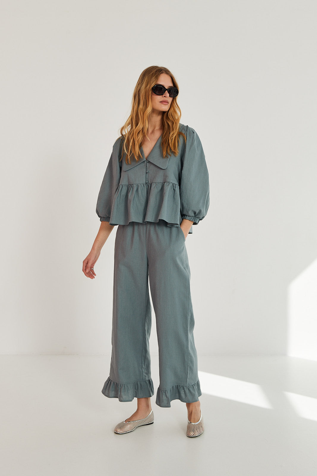 Koszula Laura sea green