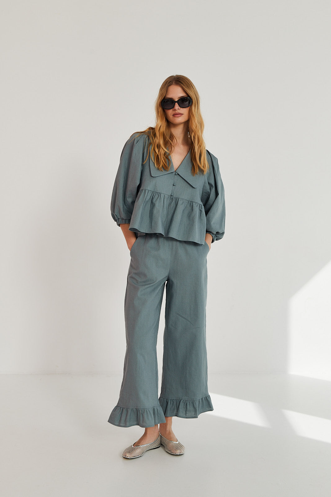 Koszula Laura sea green