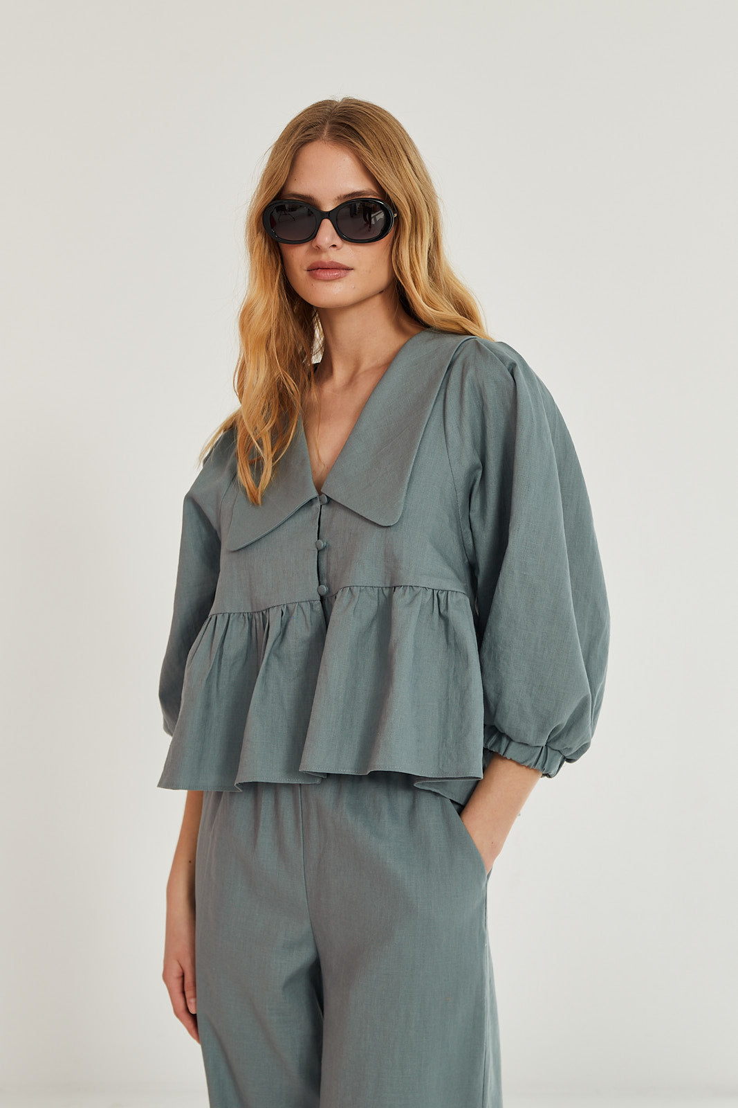Koszula Laura sea green