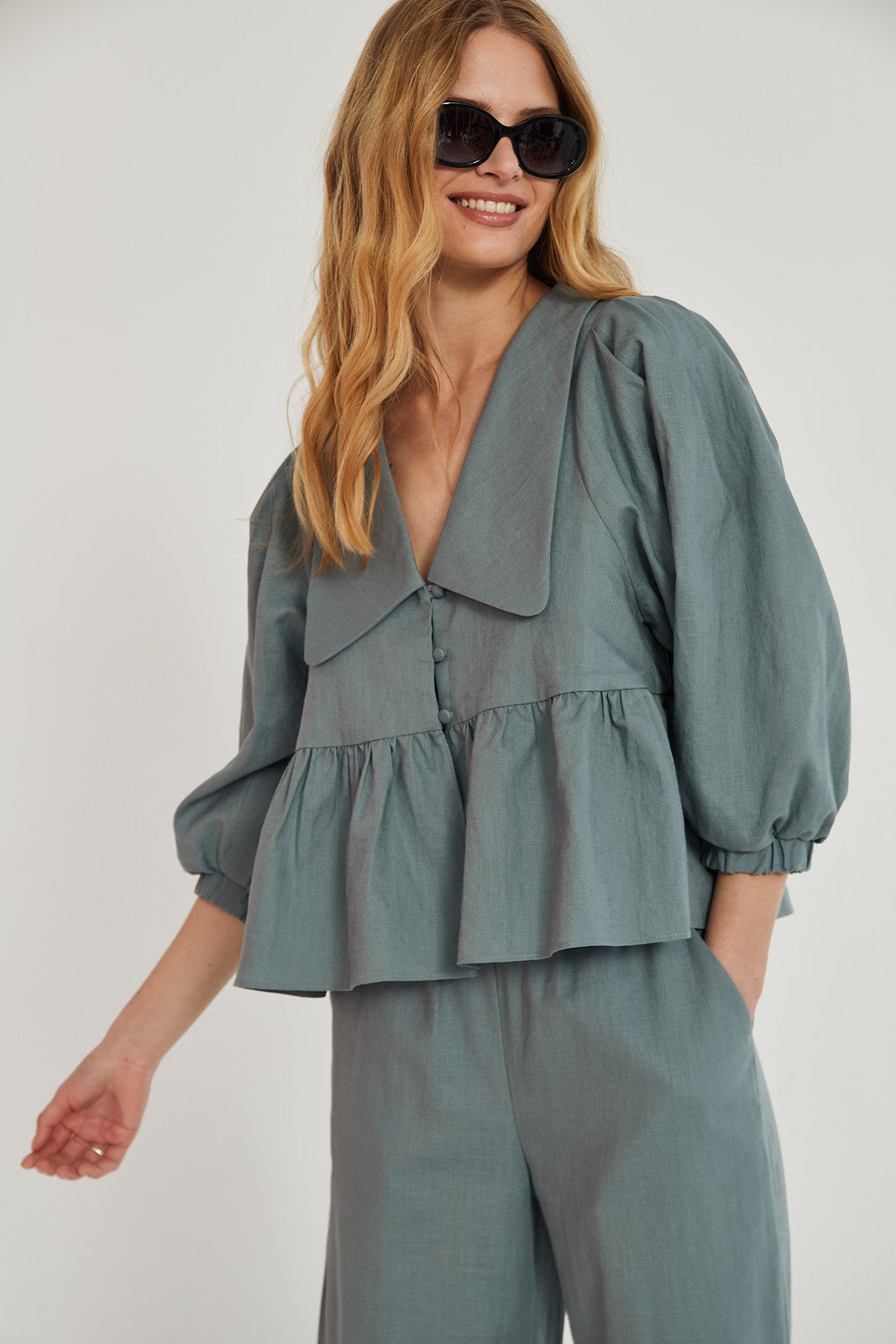 Koszula Laura sea green