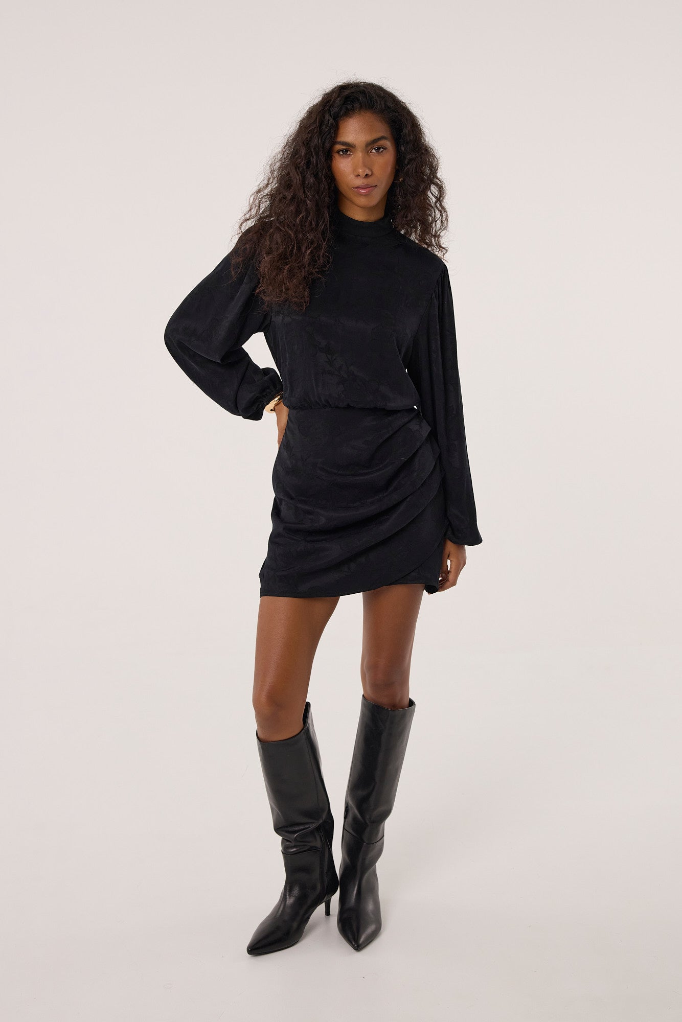 Sukienka Jackie jacquard black