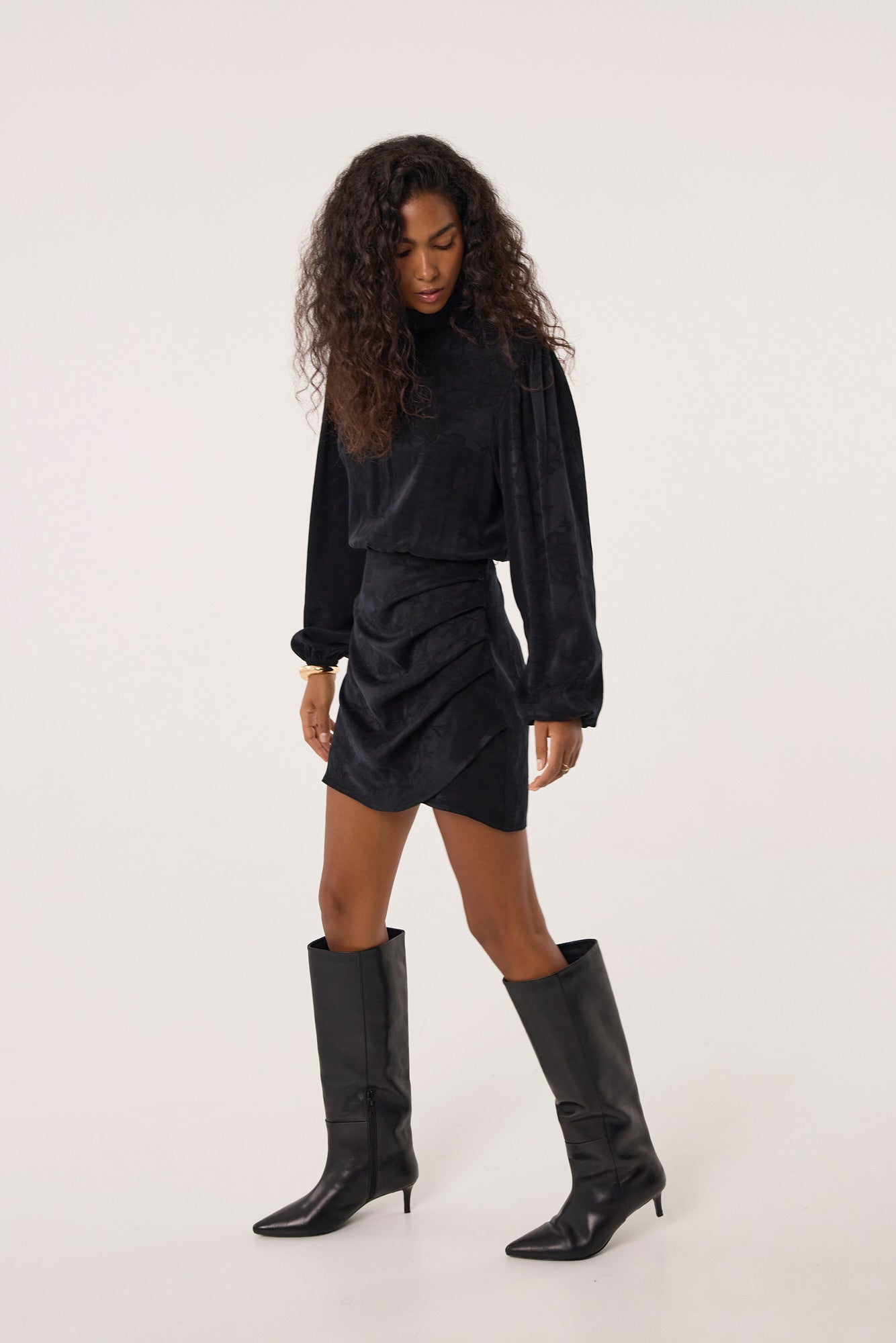 Sukienka Jackie jacquard black