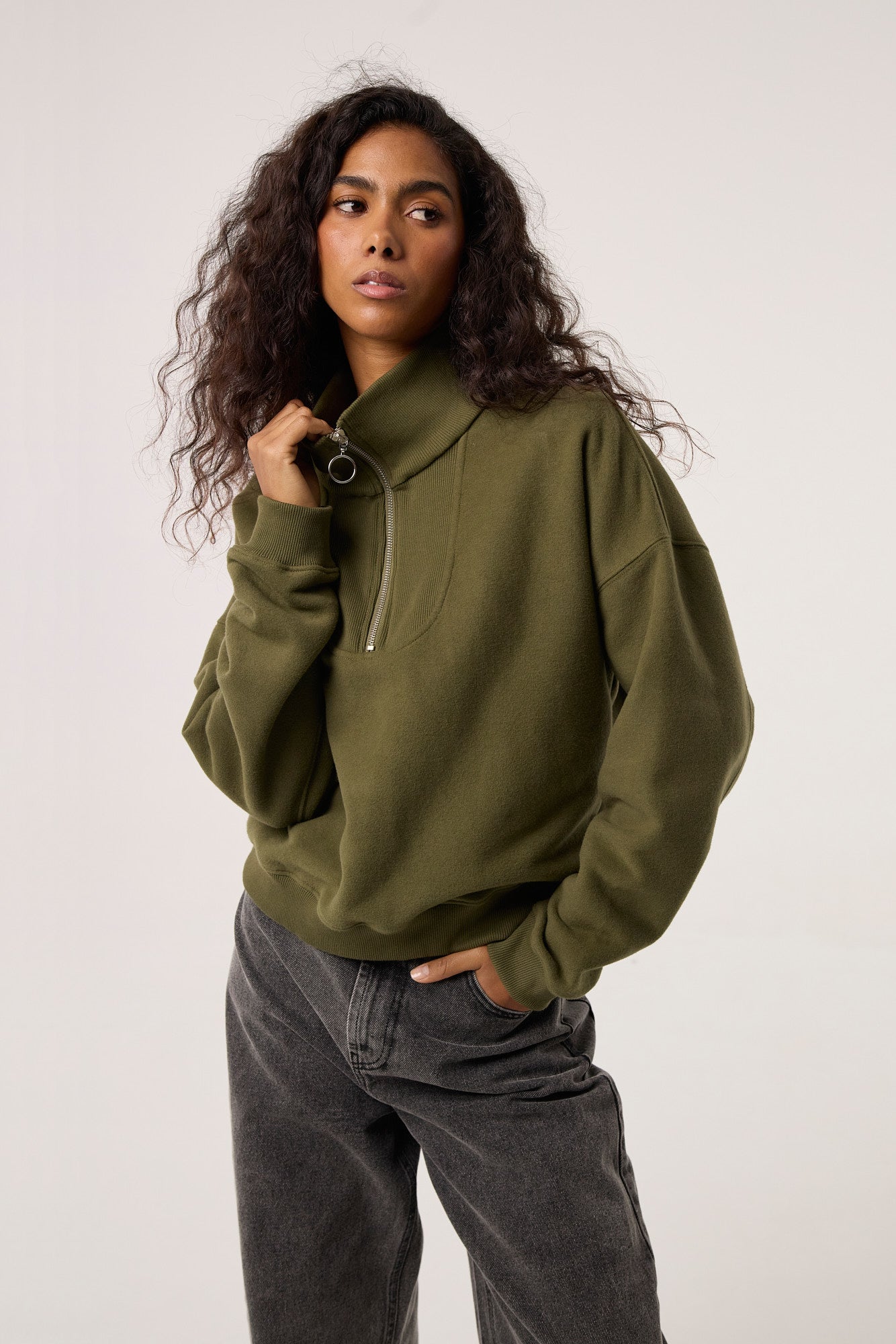 Bluza Zipi khaki
