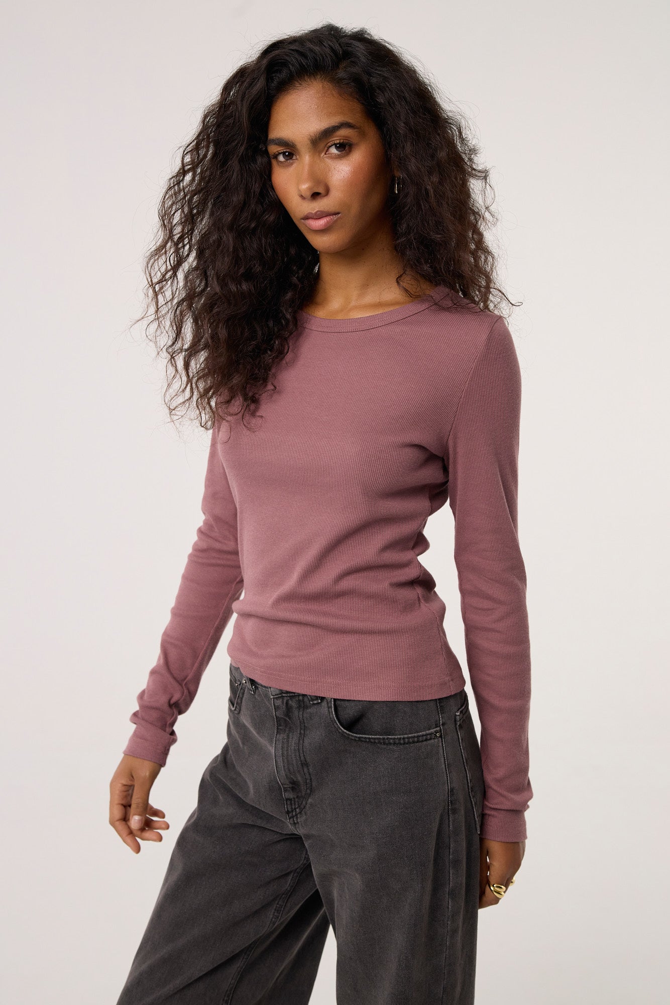 Longsleeve Bamboo dusty pink