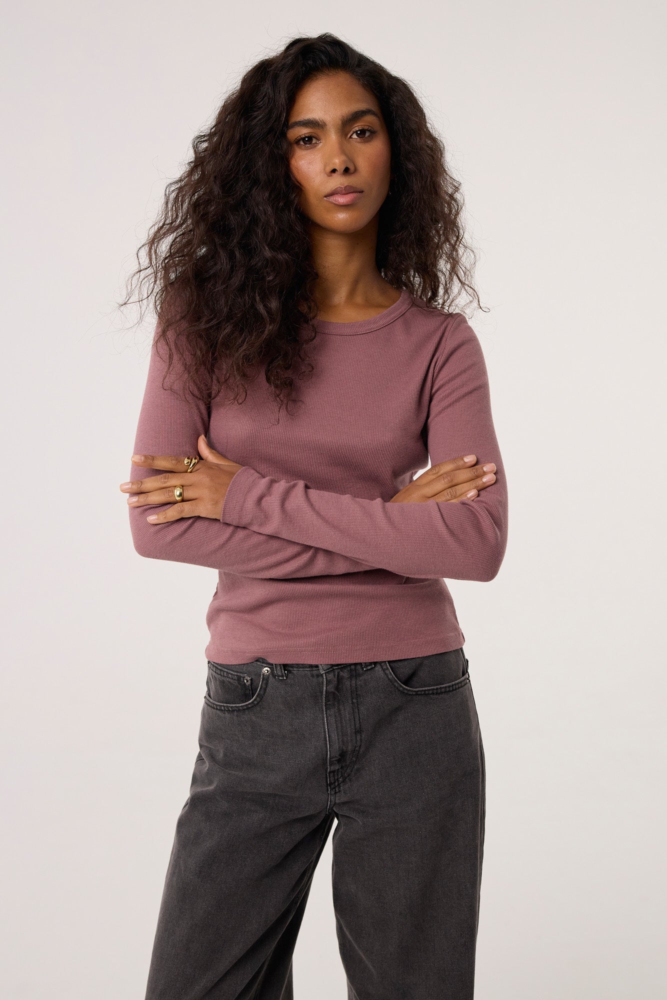 Longsleeve Bamboo dusty pink