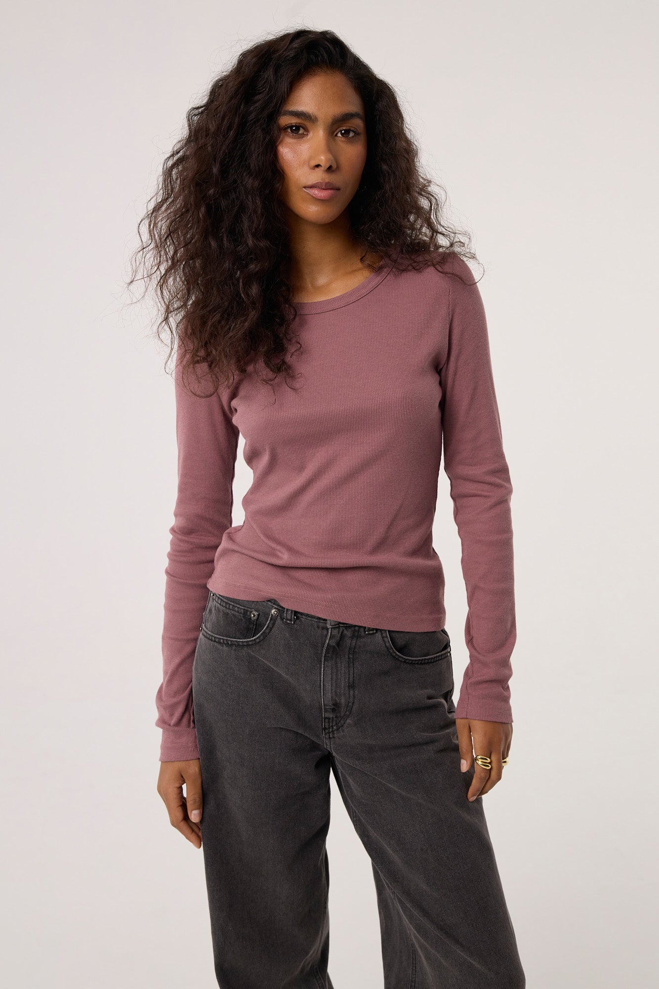 Longsleeve Bamboo dusty pink