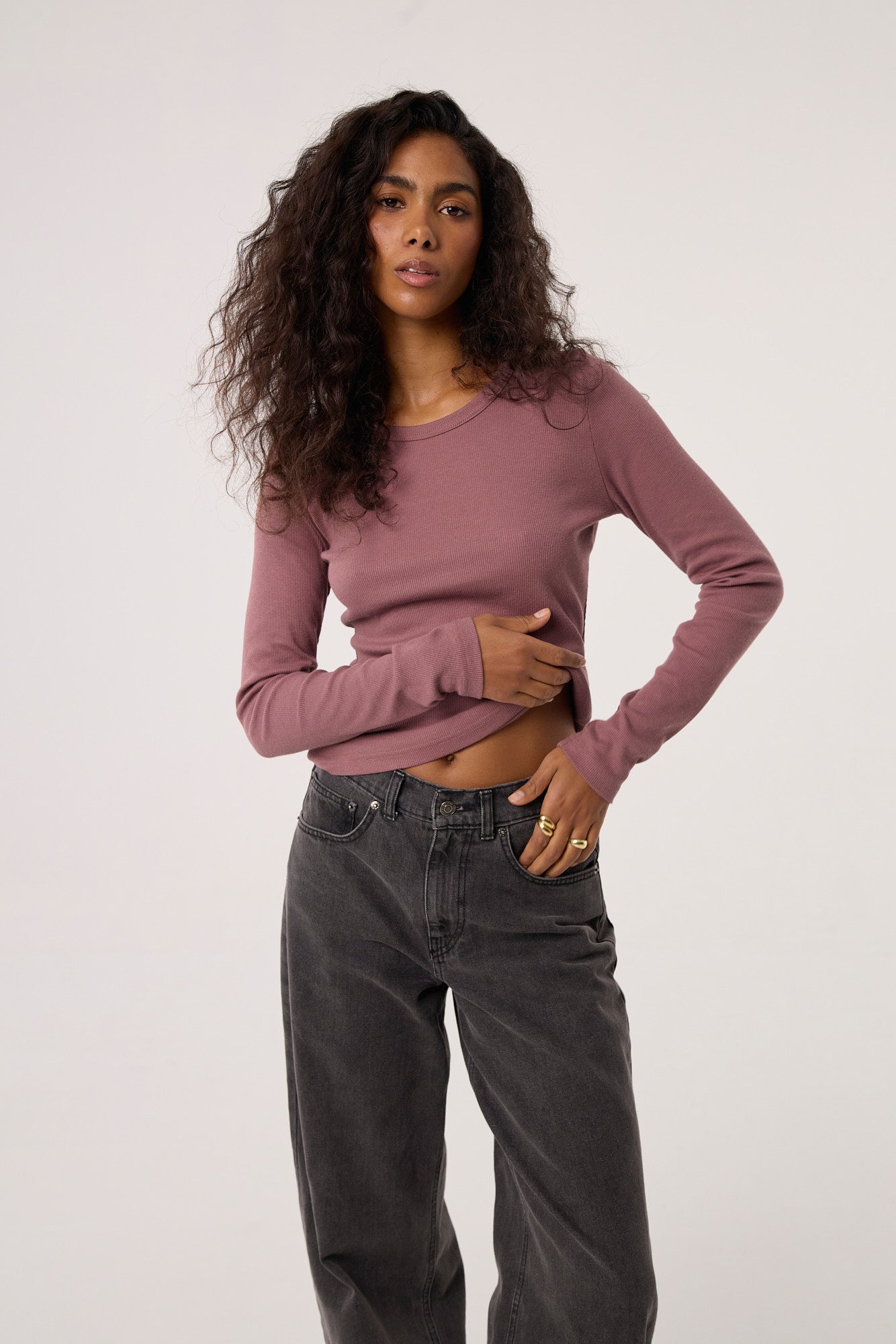 Longsleeve Bamboo dusty pink