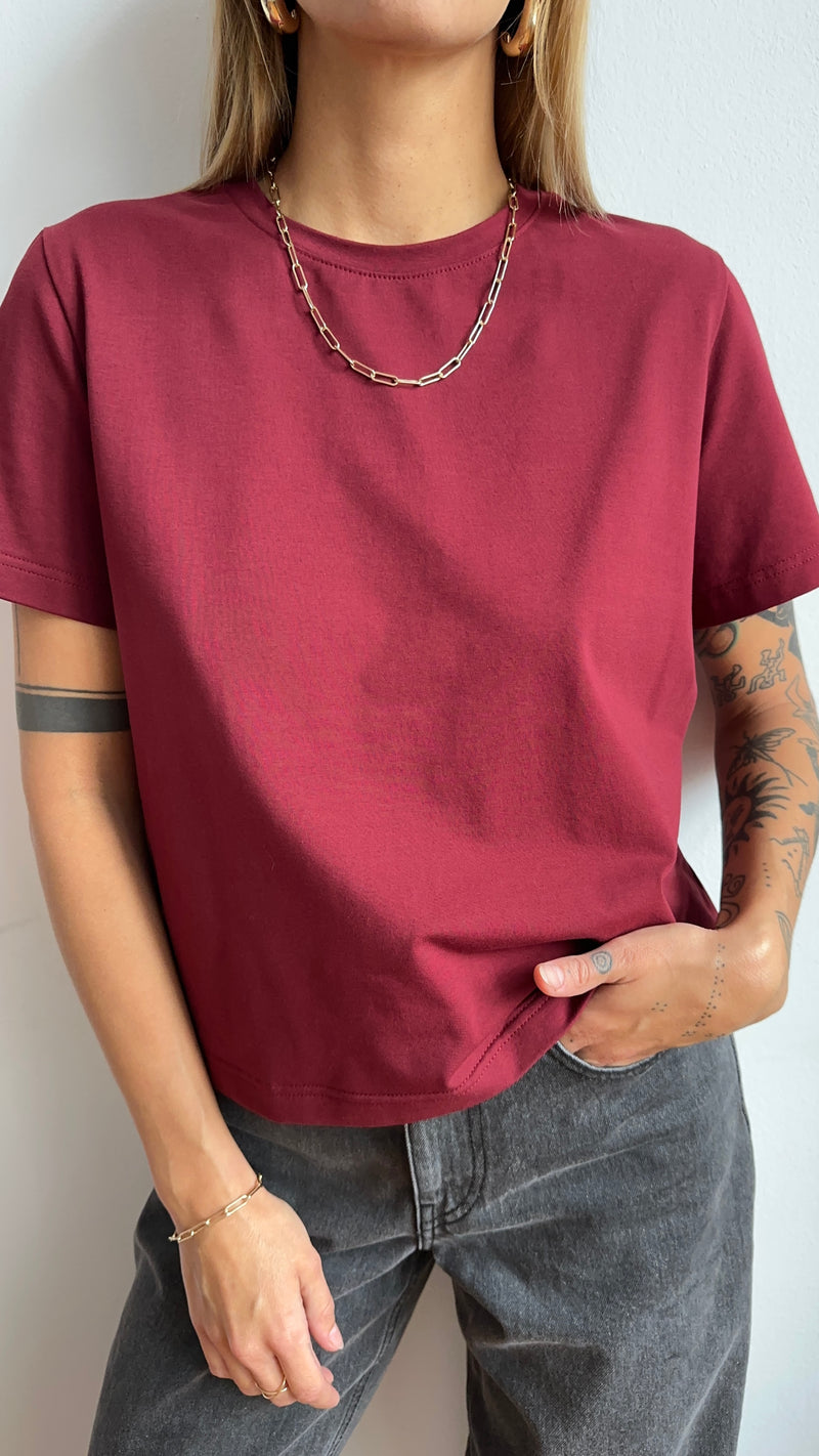 T-shirt Tony burgundy