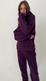 Bluza Boyfriend Hoodie plum