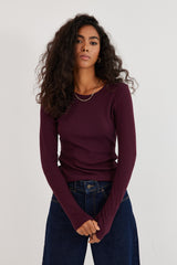 Longsleeve Bamboo plum