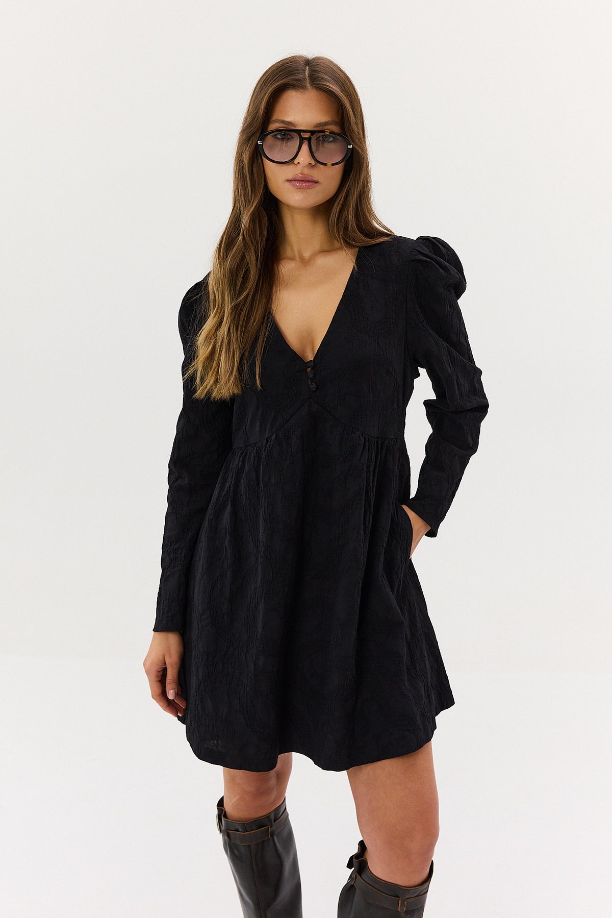 Sukienka Lara short jacquard black