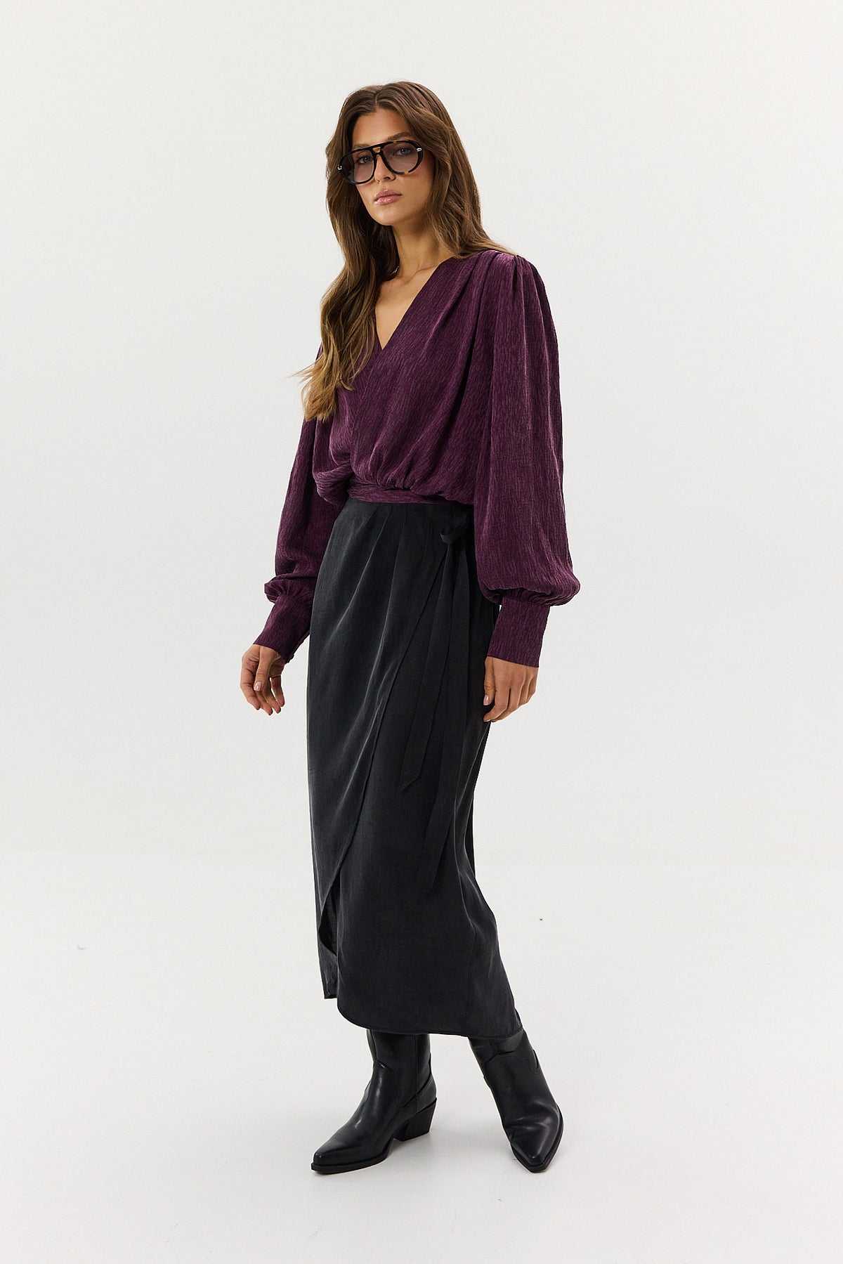 Koszula Lotty jacquard plum