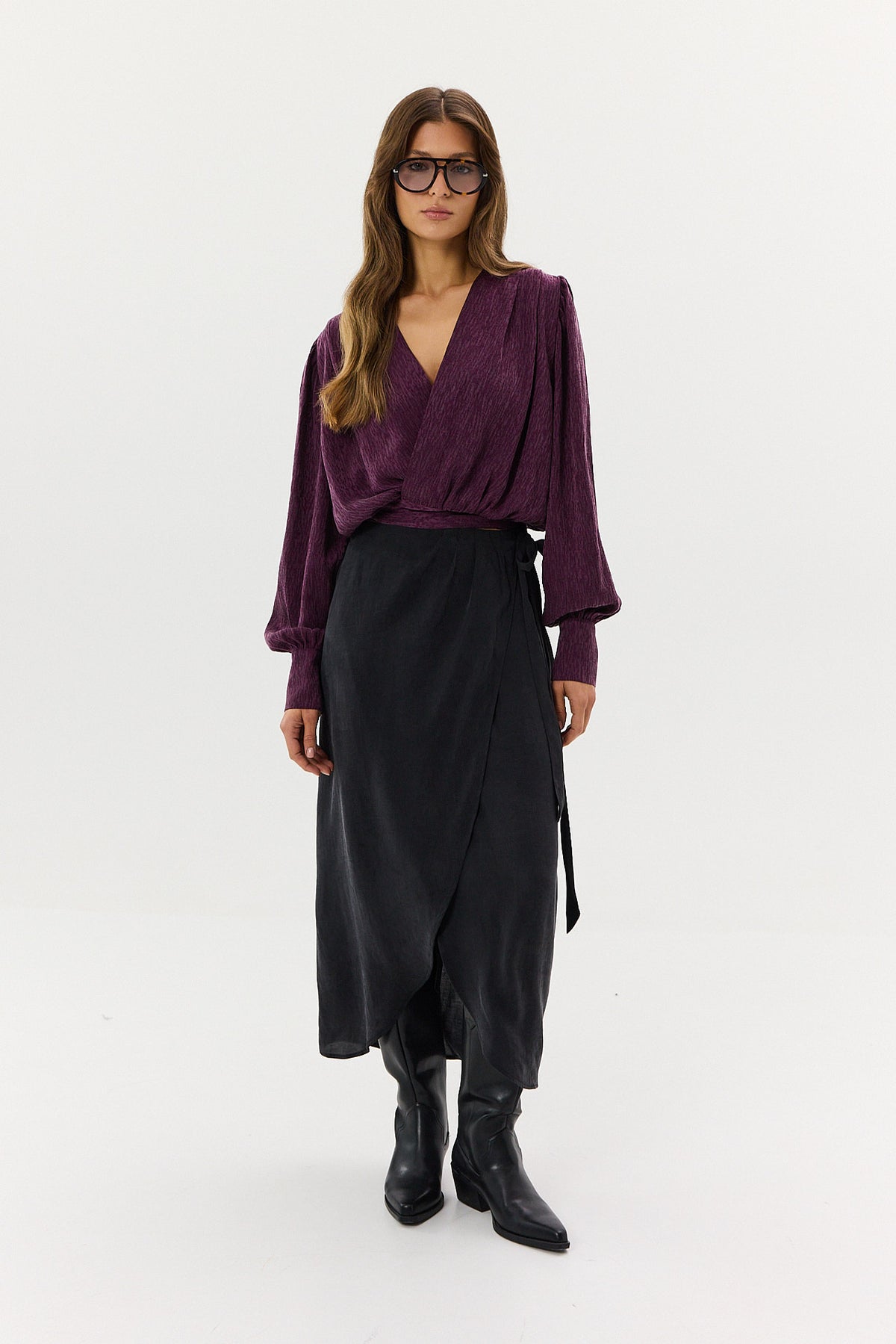 Koszula Lotty jacquard plum