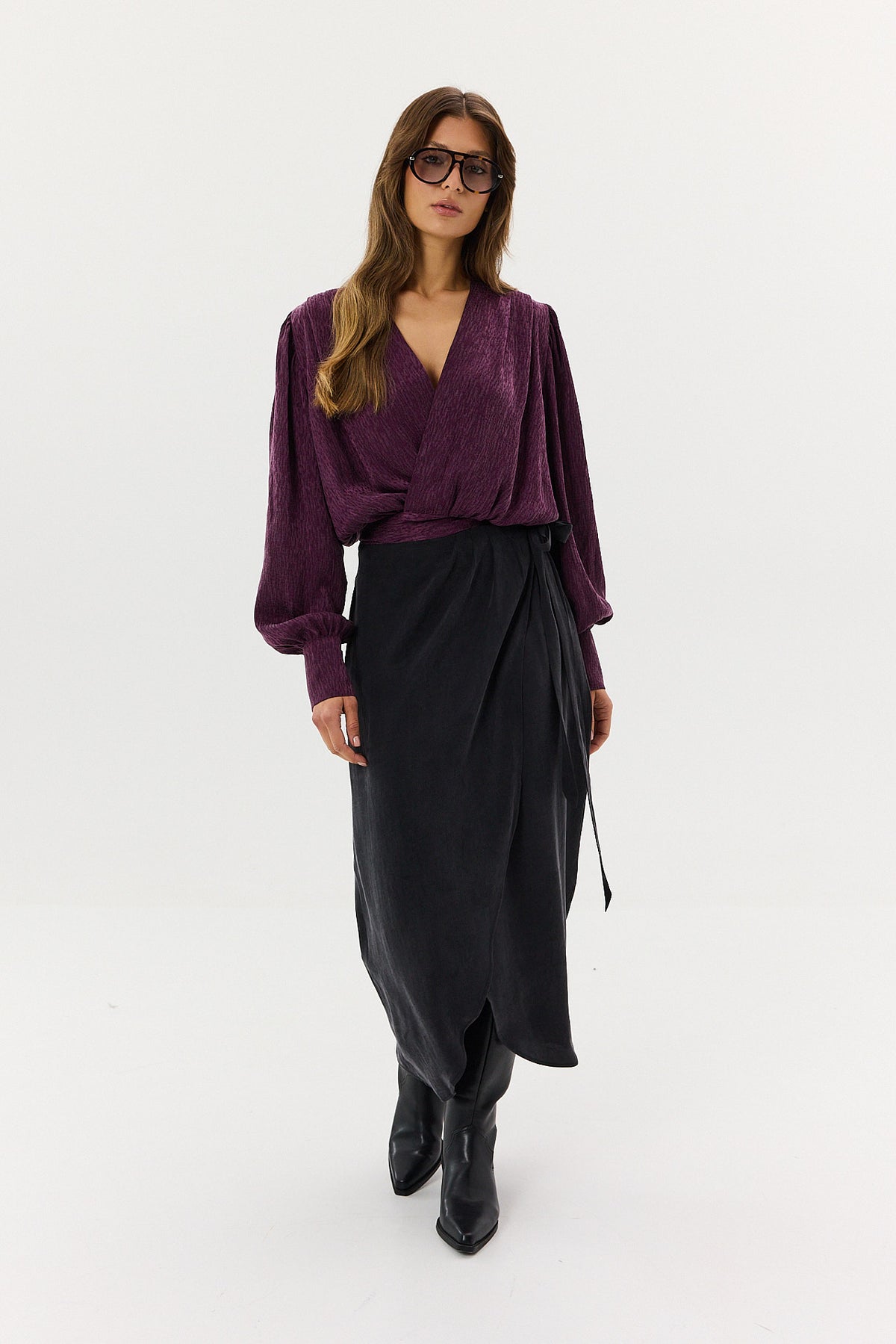 Koszula Lotty jacquard plum