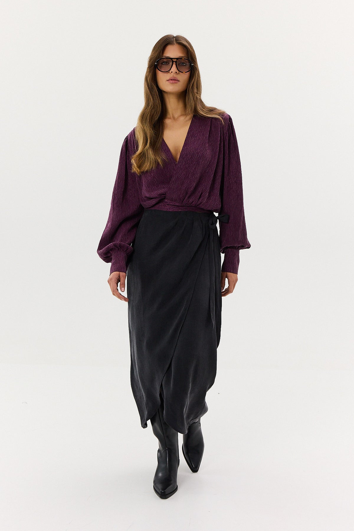 Koszula Lotty jacquard plum