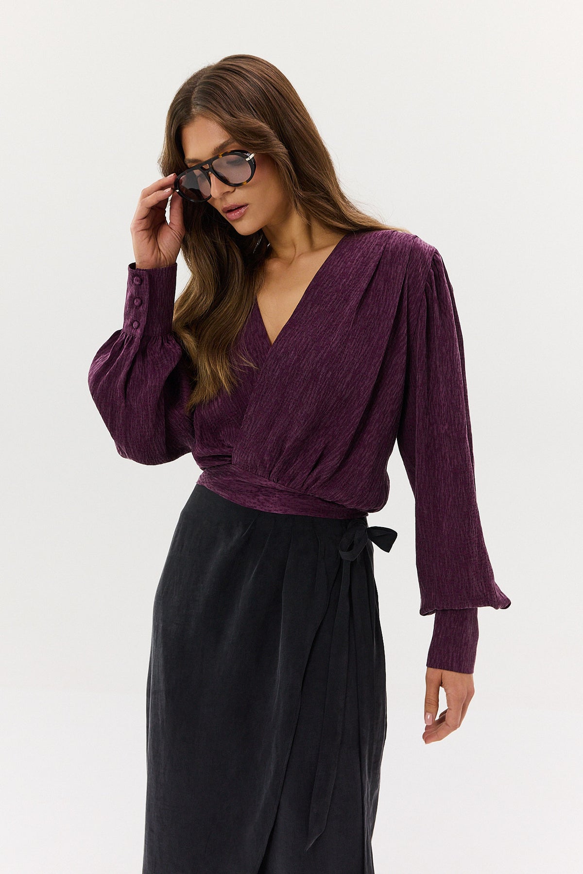 Koszula Lotty jacquard plum