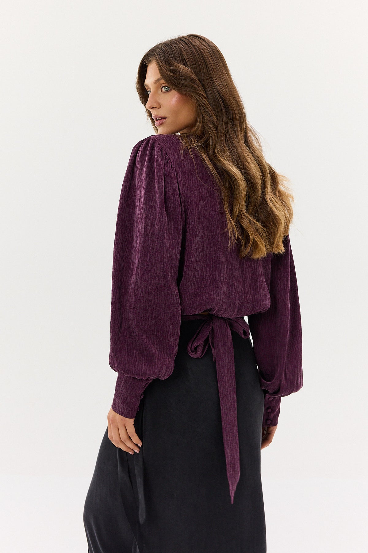 Koszula Lotty jacquard plum