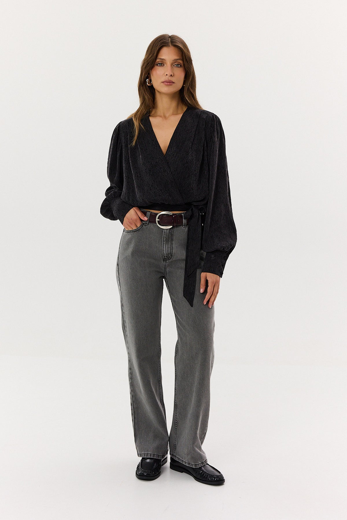 Koszula Lotty jacquard black