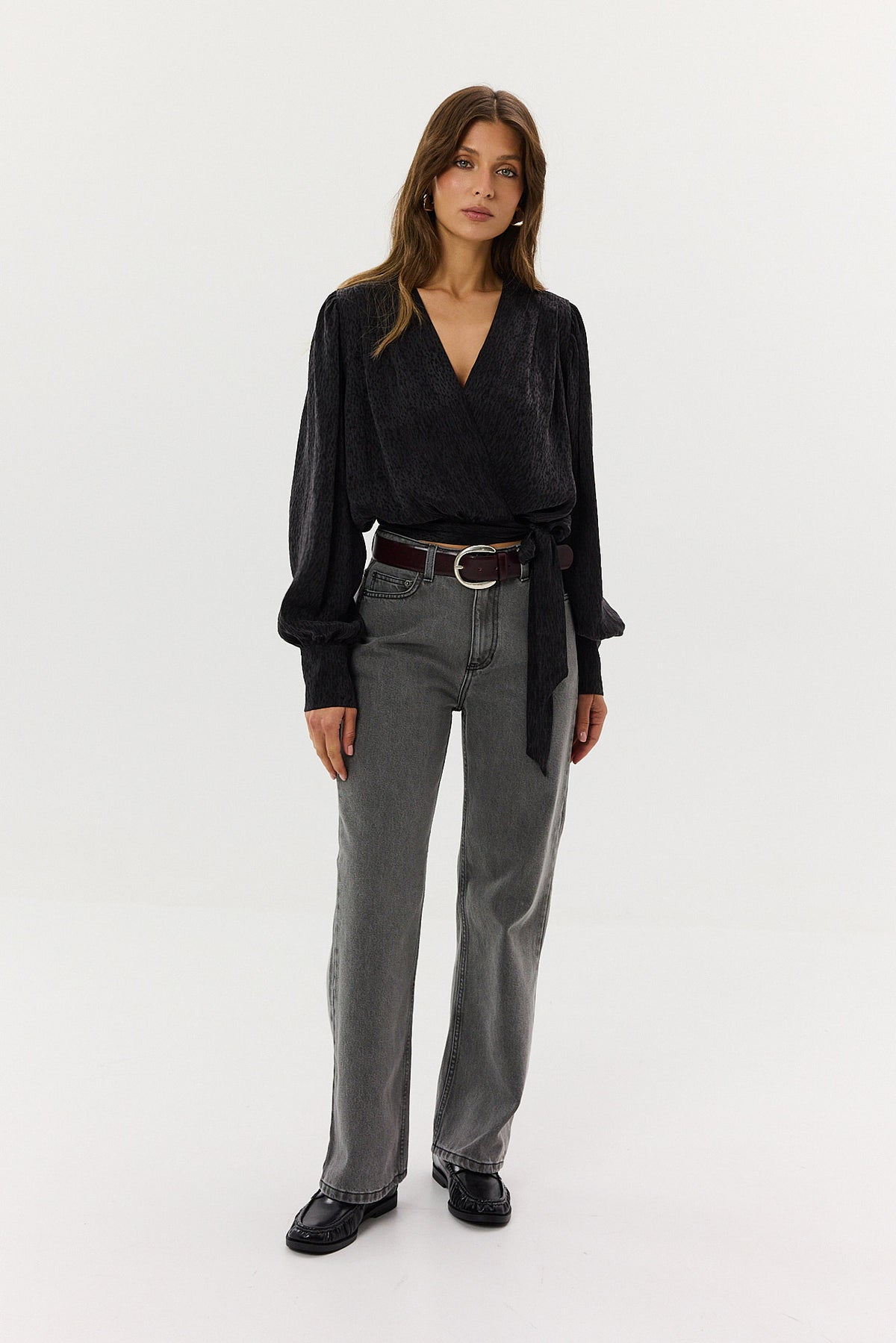 Koszula Lotty jacquard black
