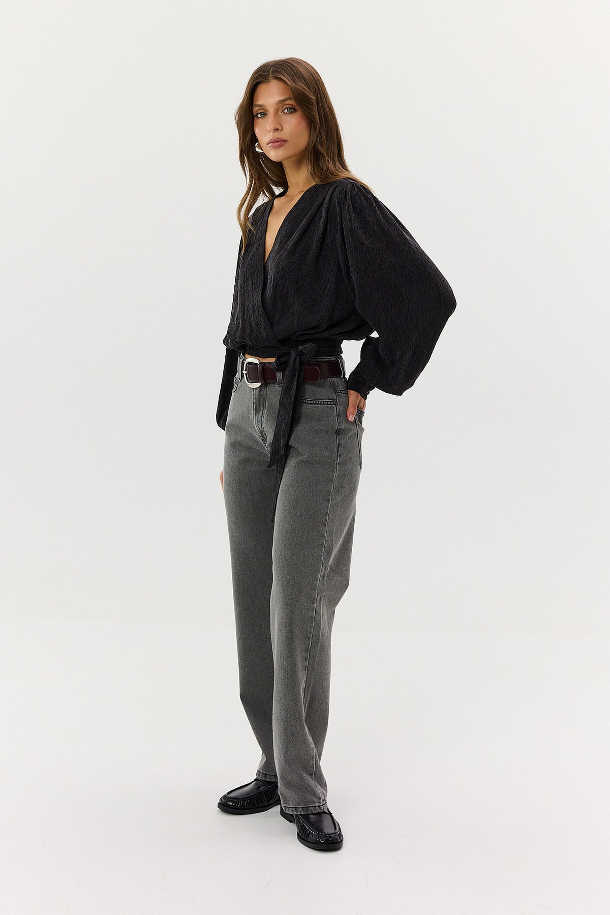 Koszula Lotty jacquard black