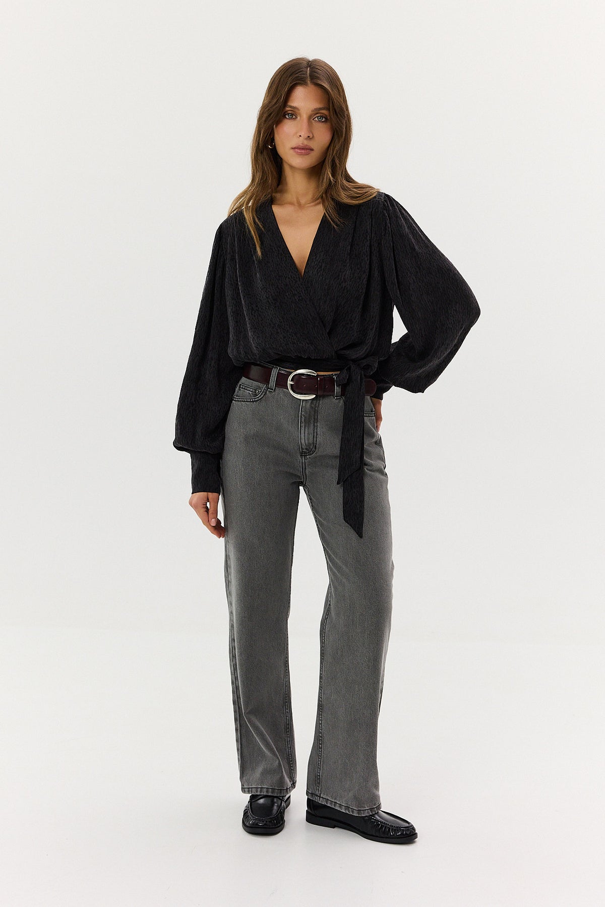 Koszula Lotty jacquard black