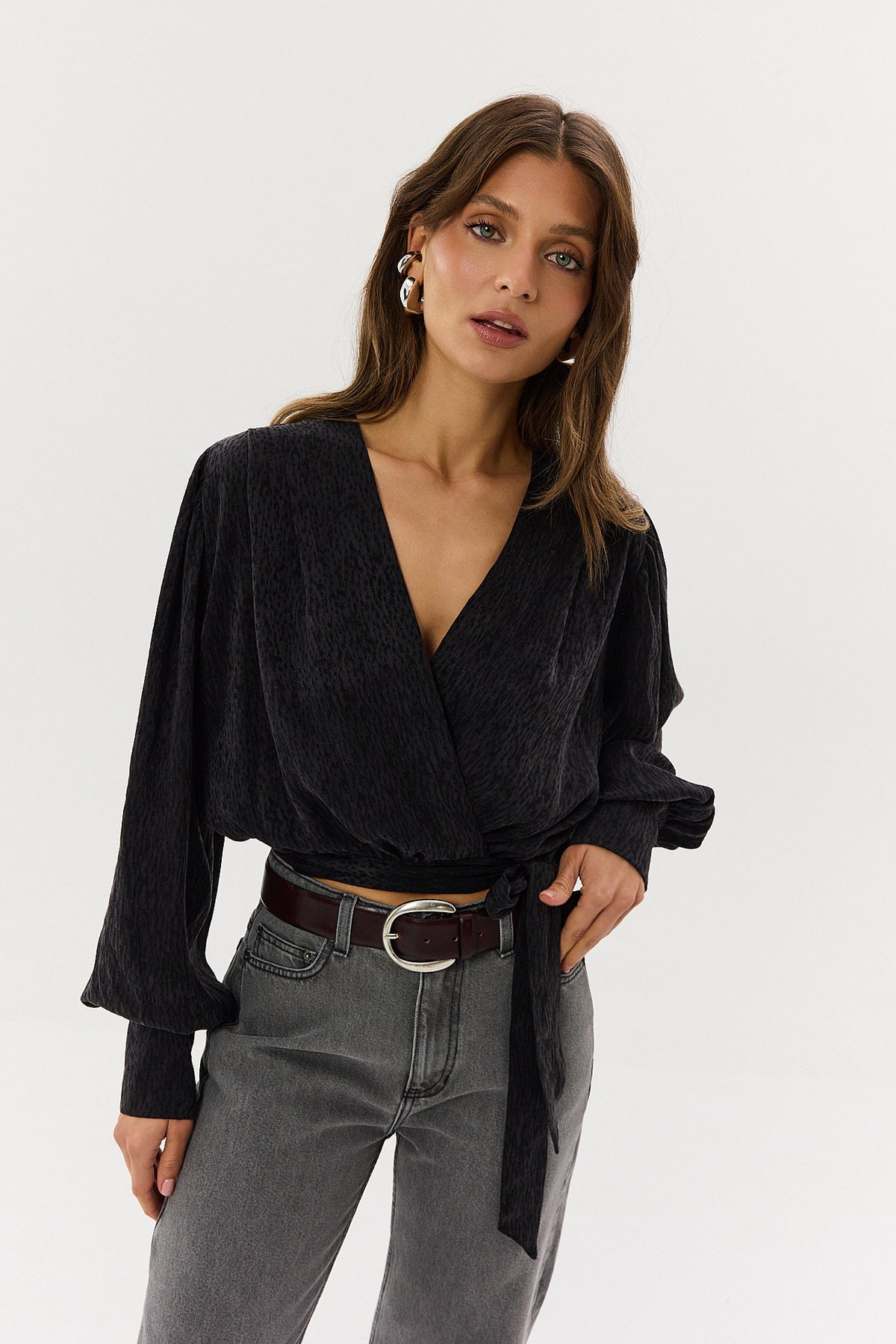 Koszula Lotty jacquard black