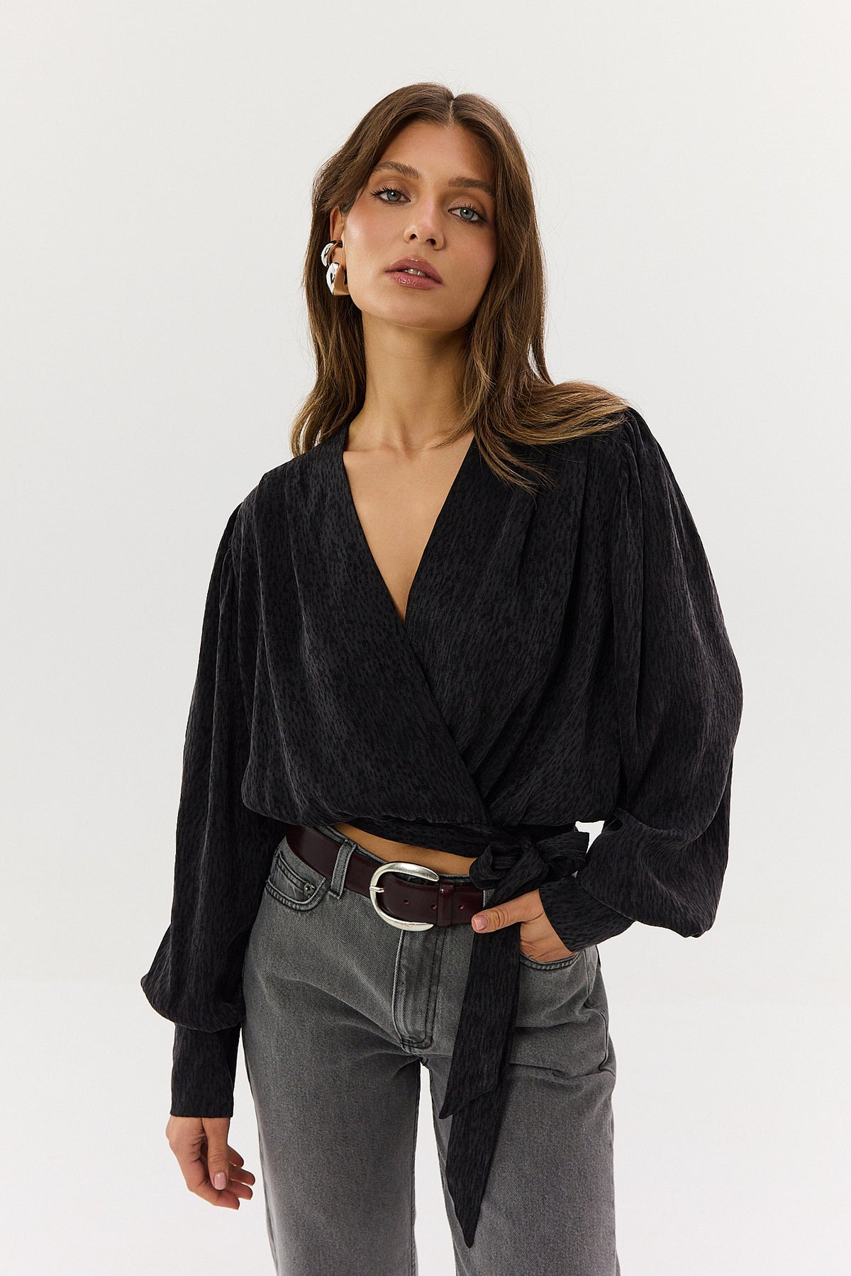 Koszula Lotty jacquard black