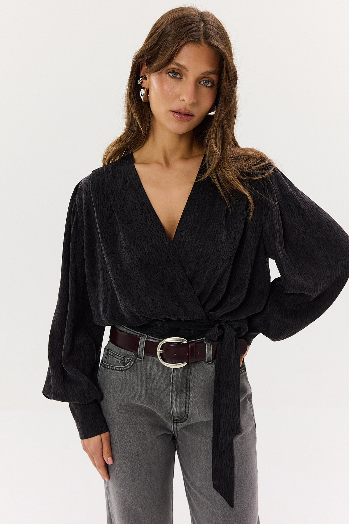Koszula Lotty jacquard black