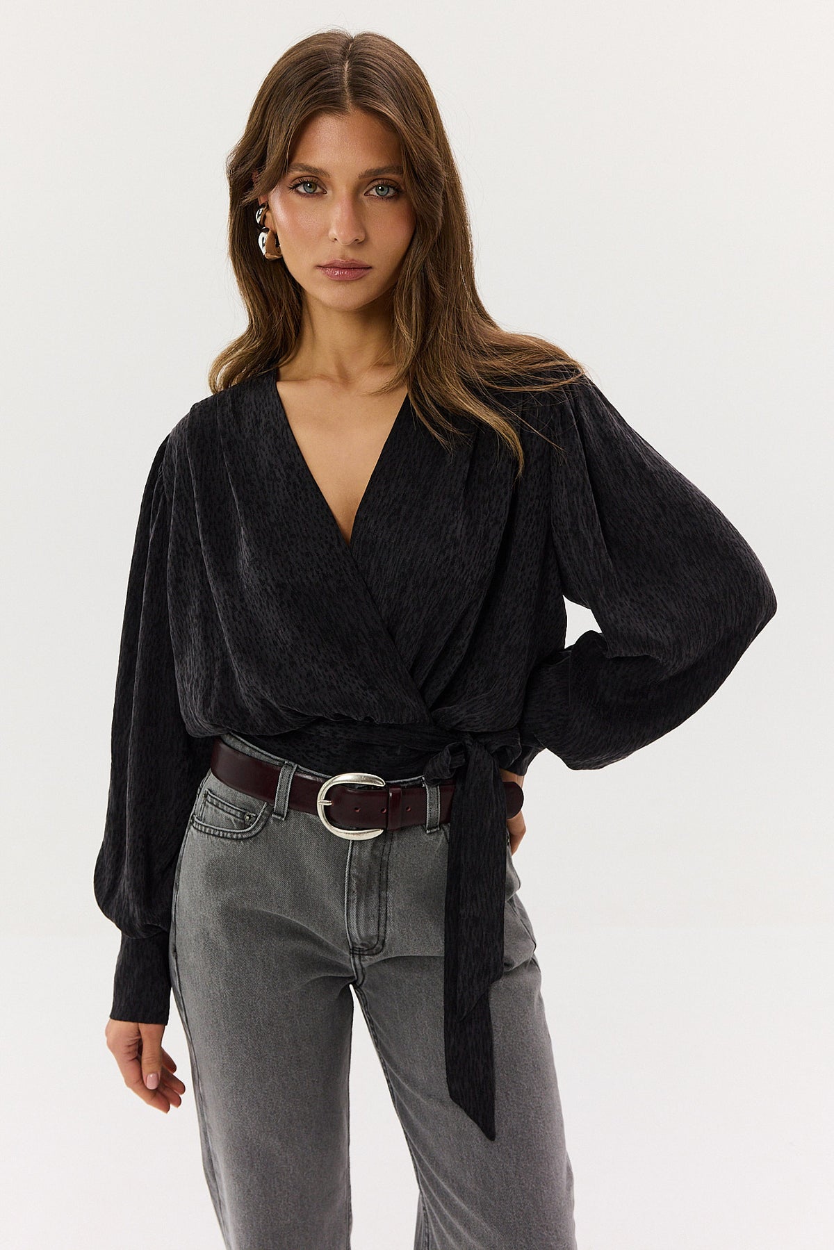Koszula Lotty jacquard black