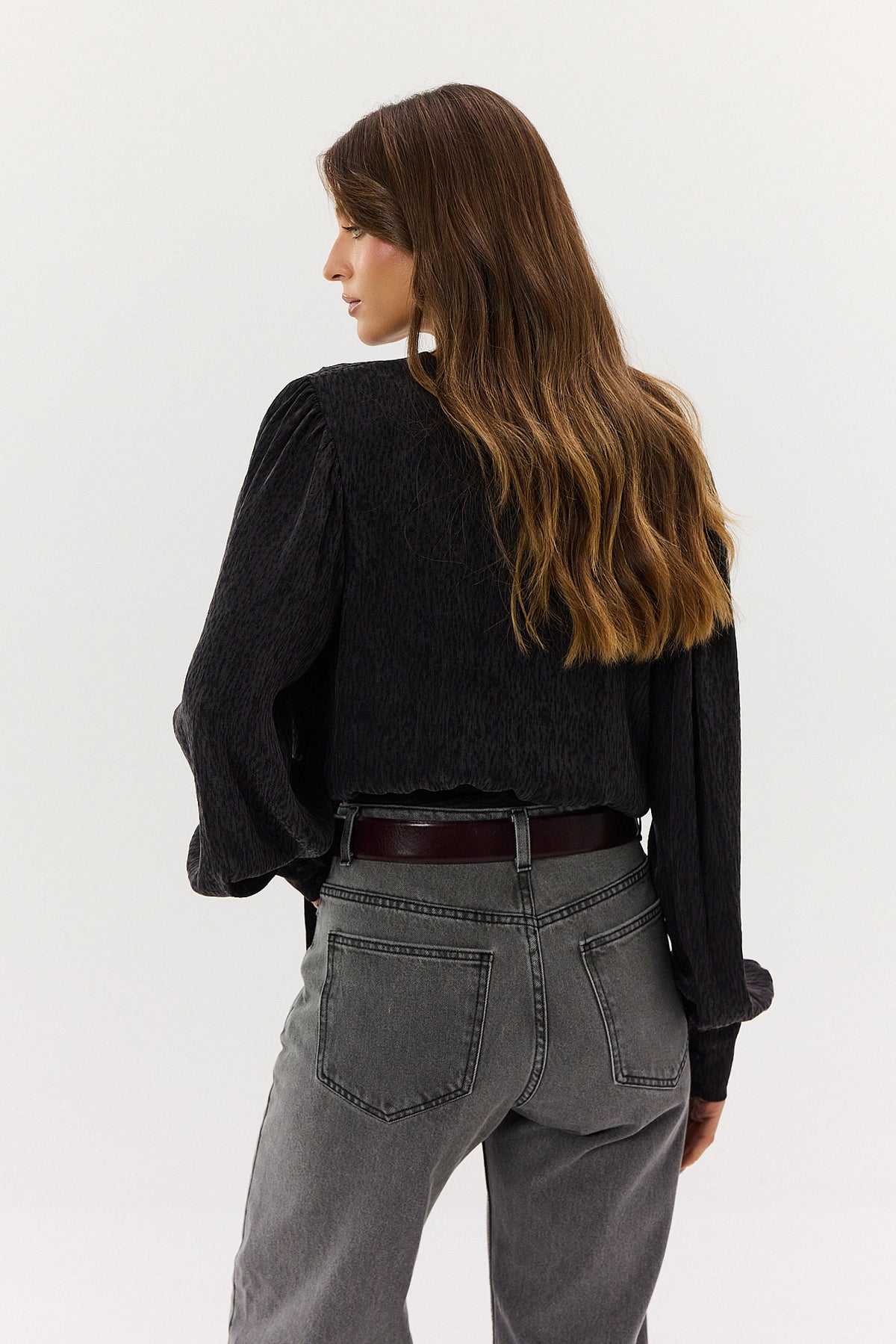 Koszula Lotty jacquard black