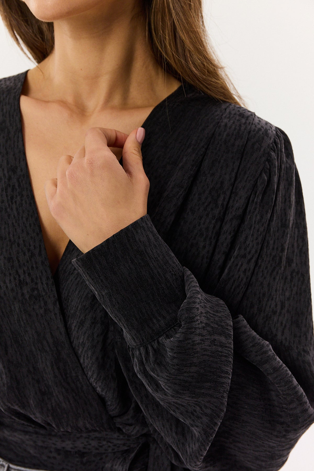 Koszula Lotty jacquard black