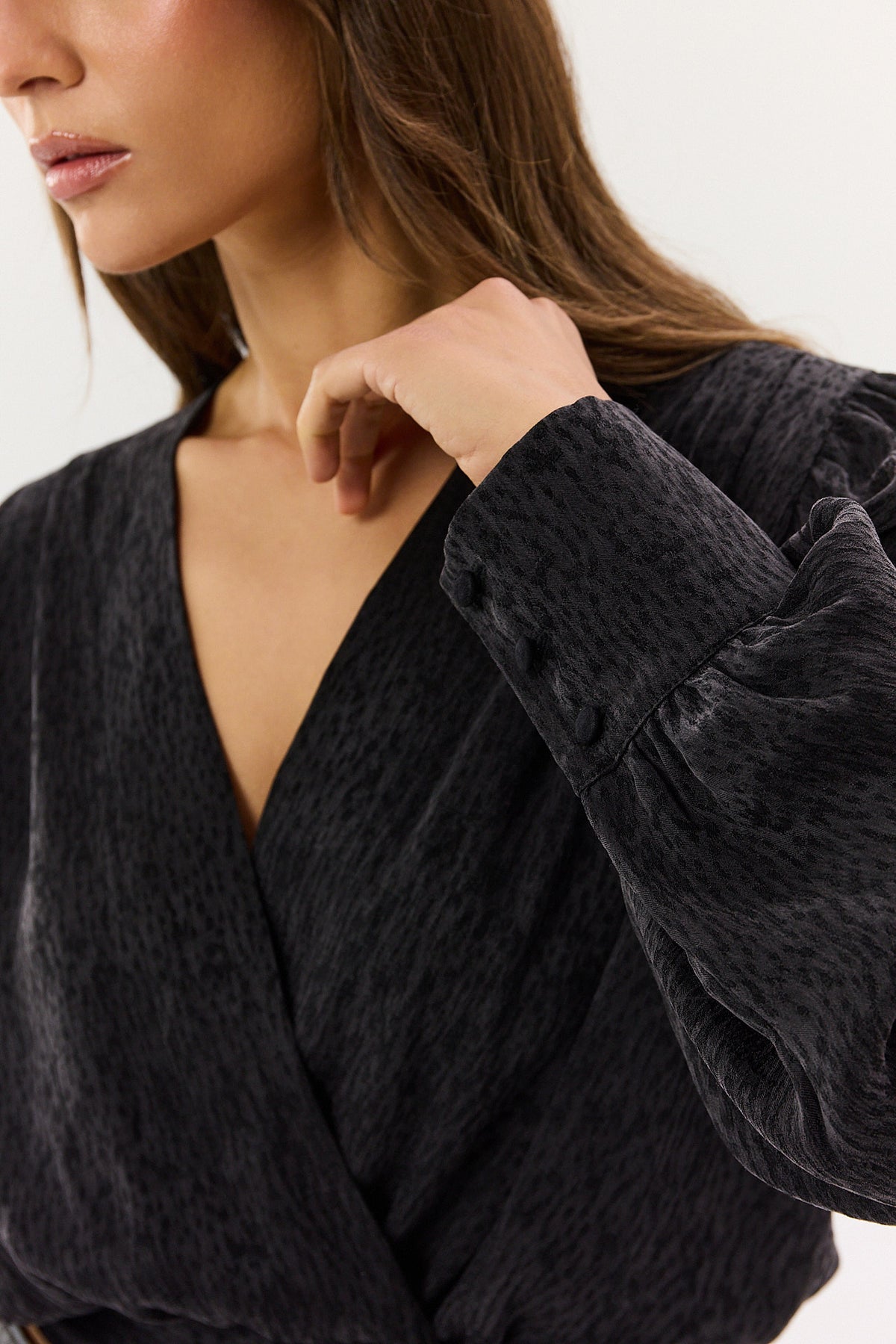 Koszula Lotty jacquard black