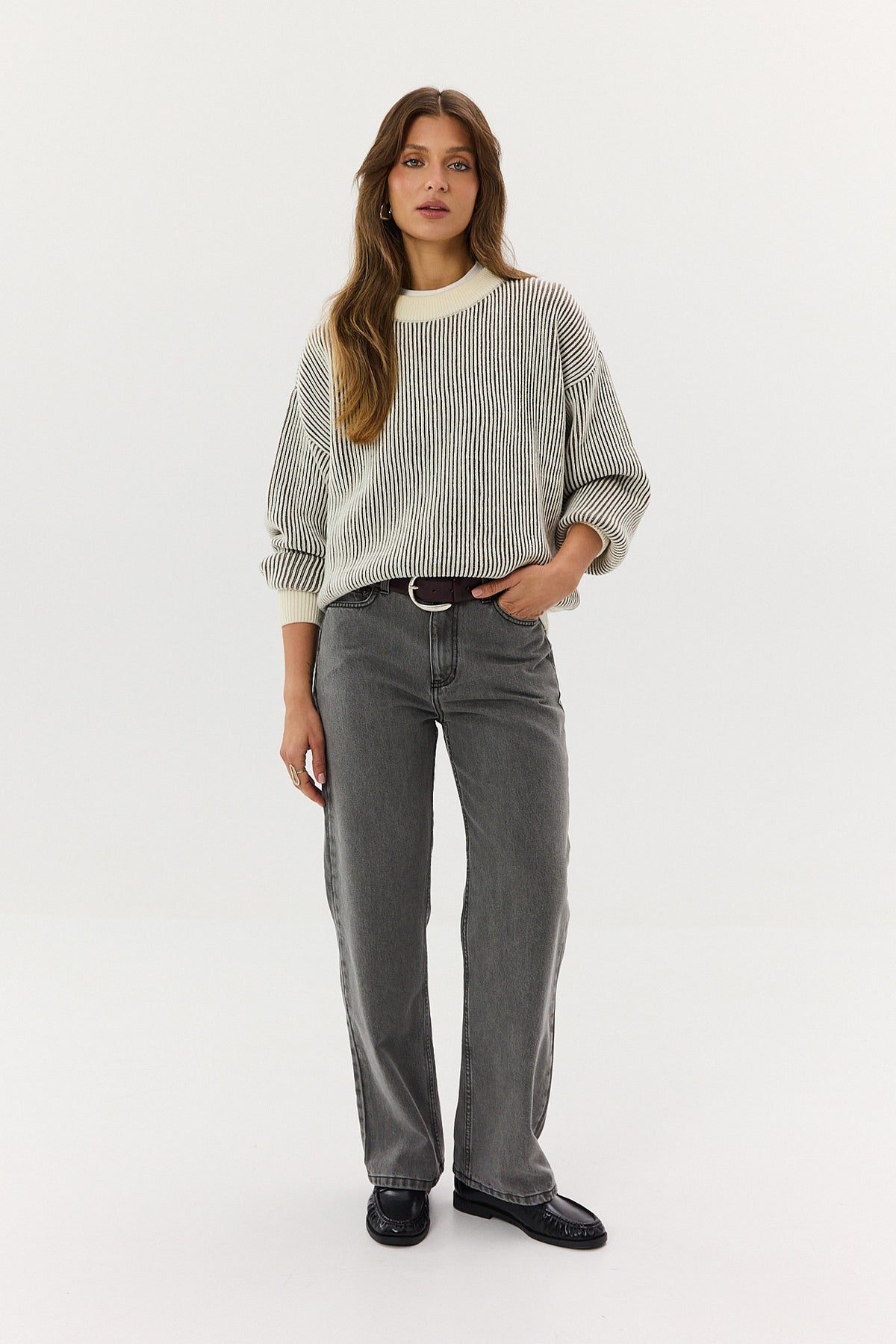 Sweter Kelly cream-mocca