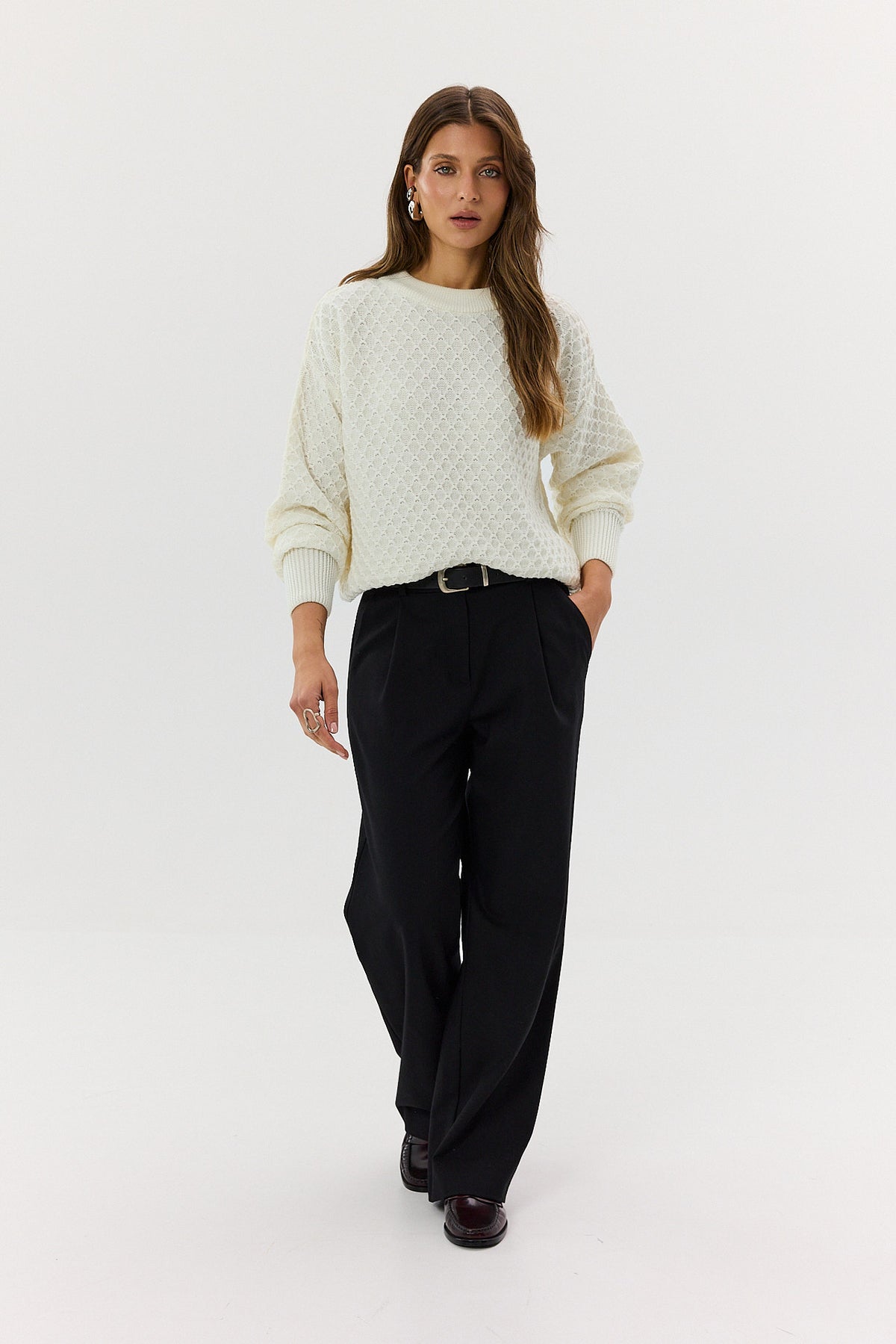 Sweter Henry ecru