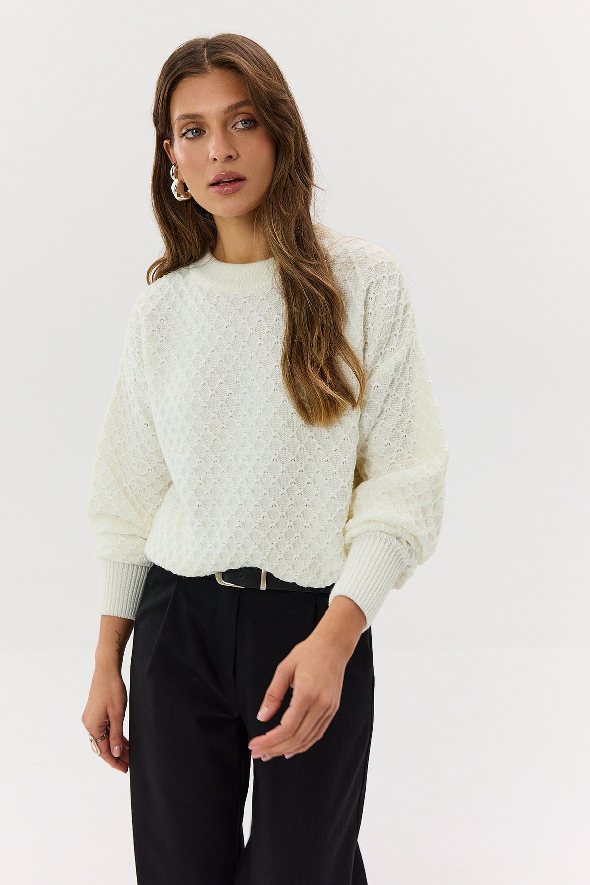 Sweter Henry ecru