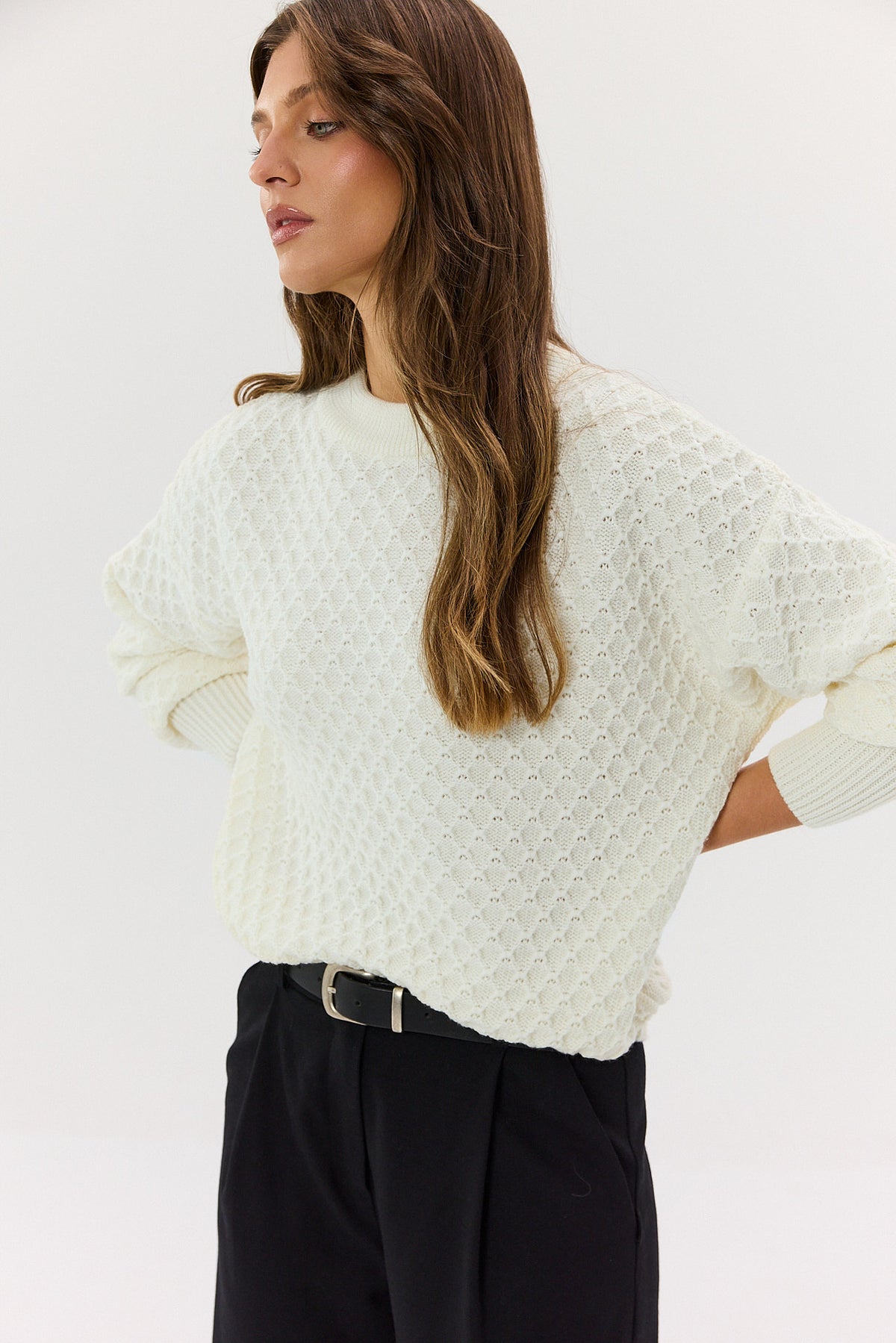 Sweter Henry ecru