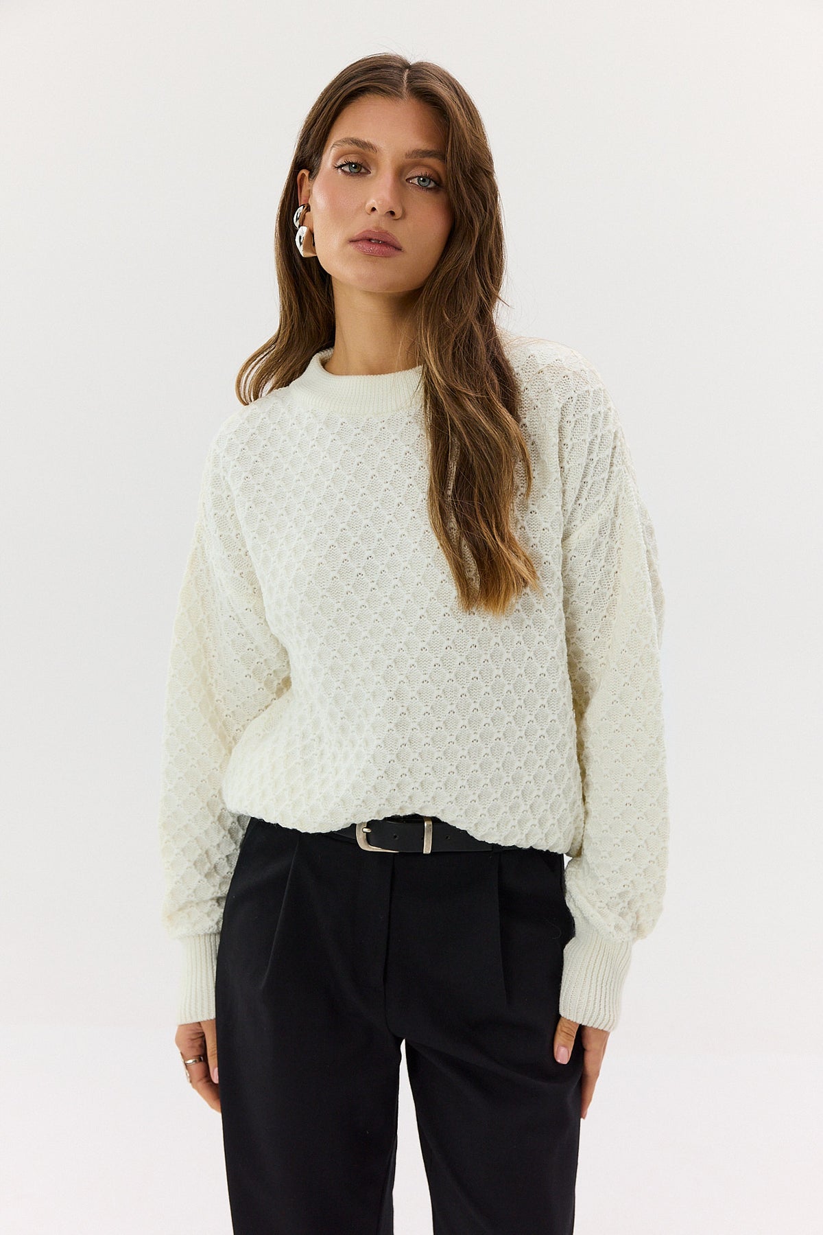 Sweter Henry ecru