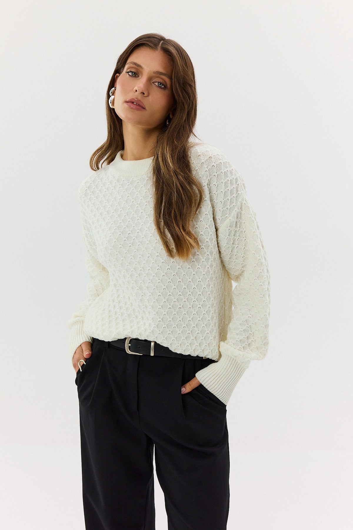 Sweter Henry ecru