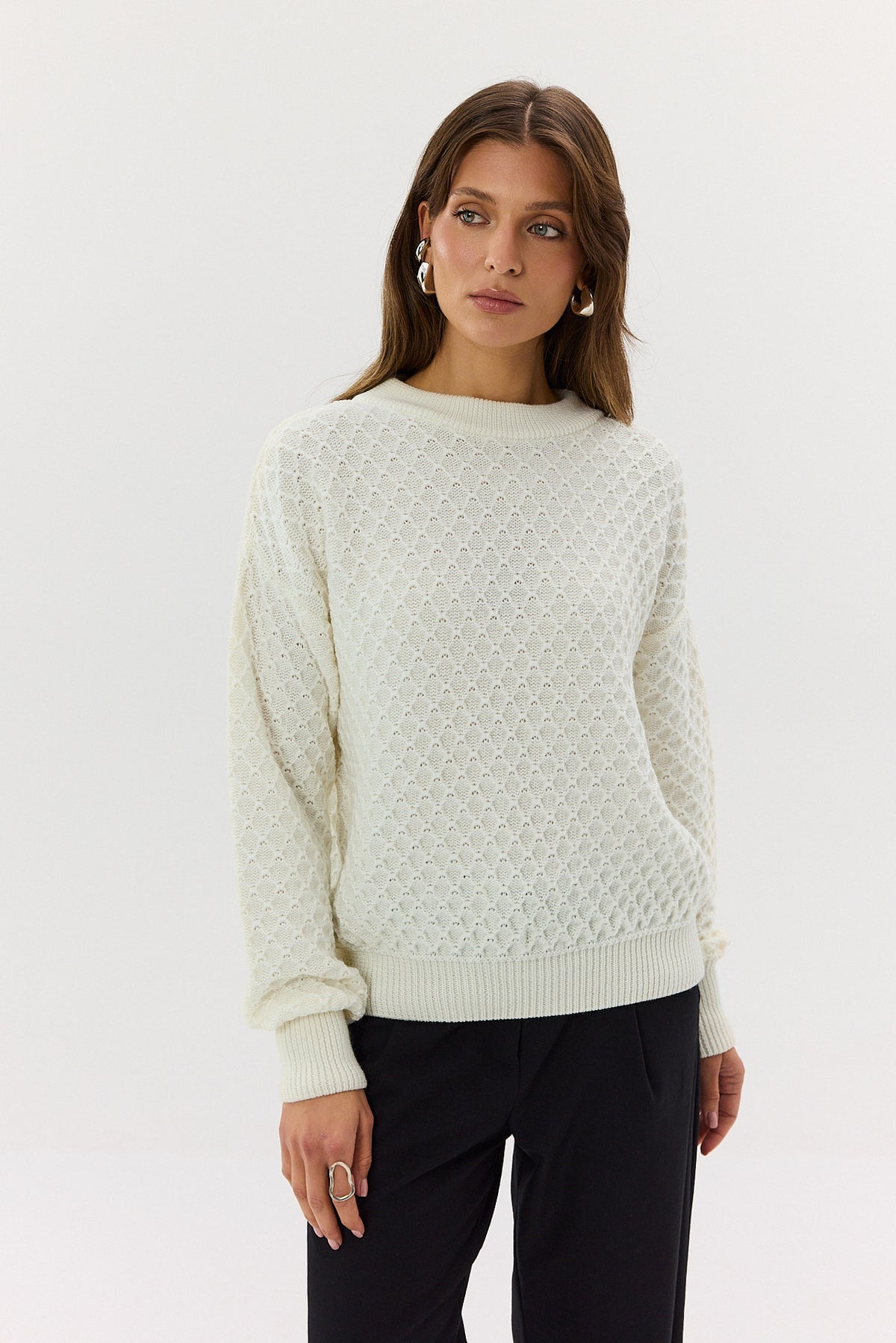 Sweter Henry ecru