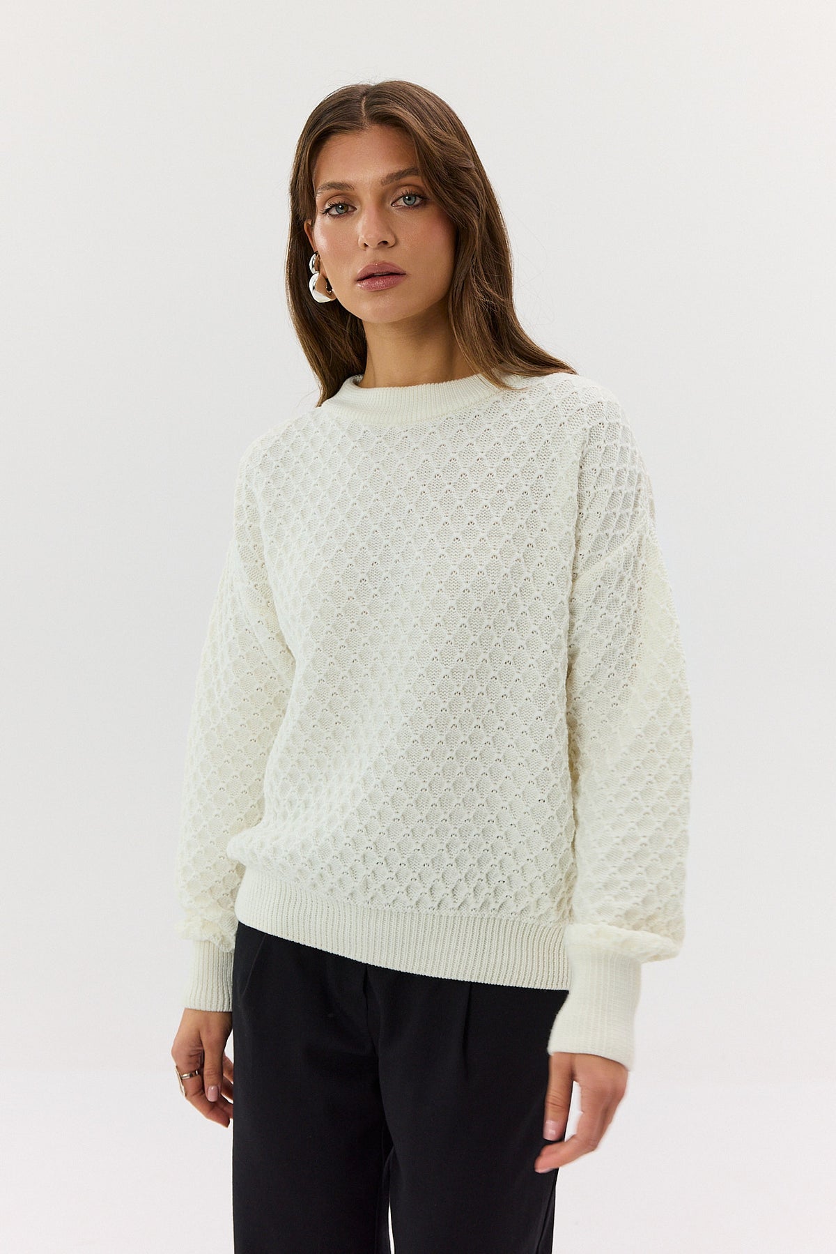 Sweter Henry ecru