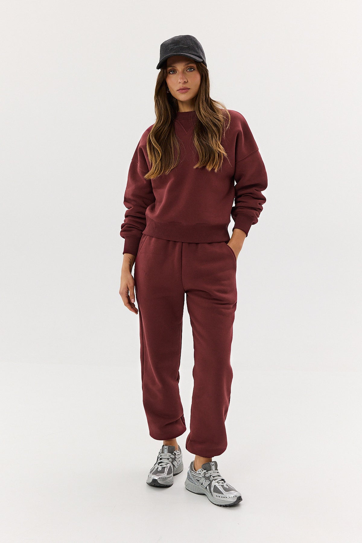 Spodnie dresowe burgundy