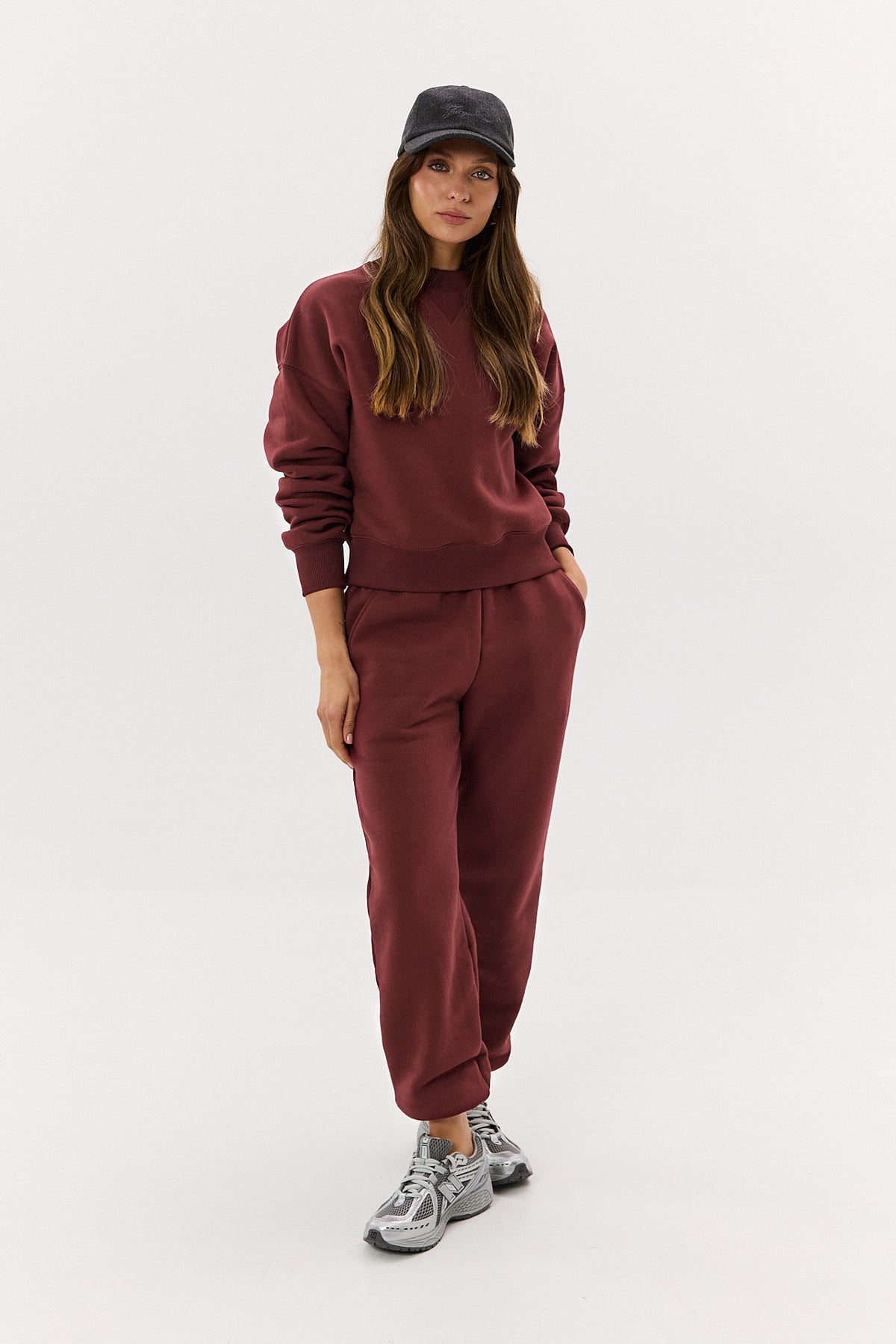 Spodnie dresowe burgundy