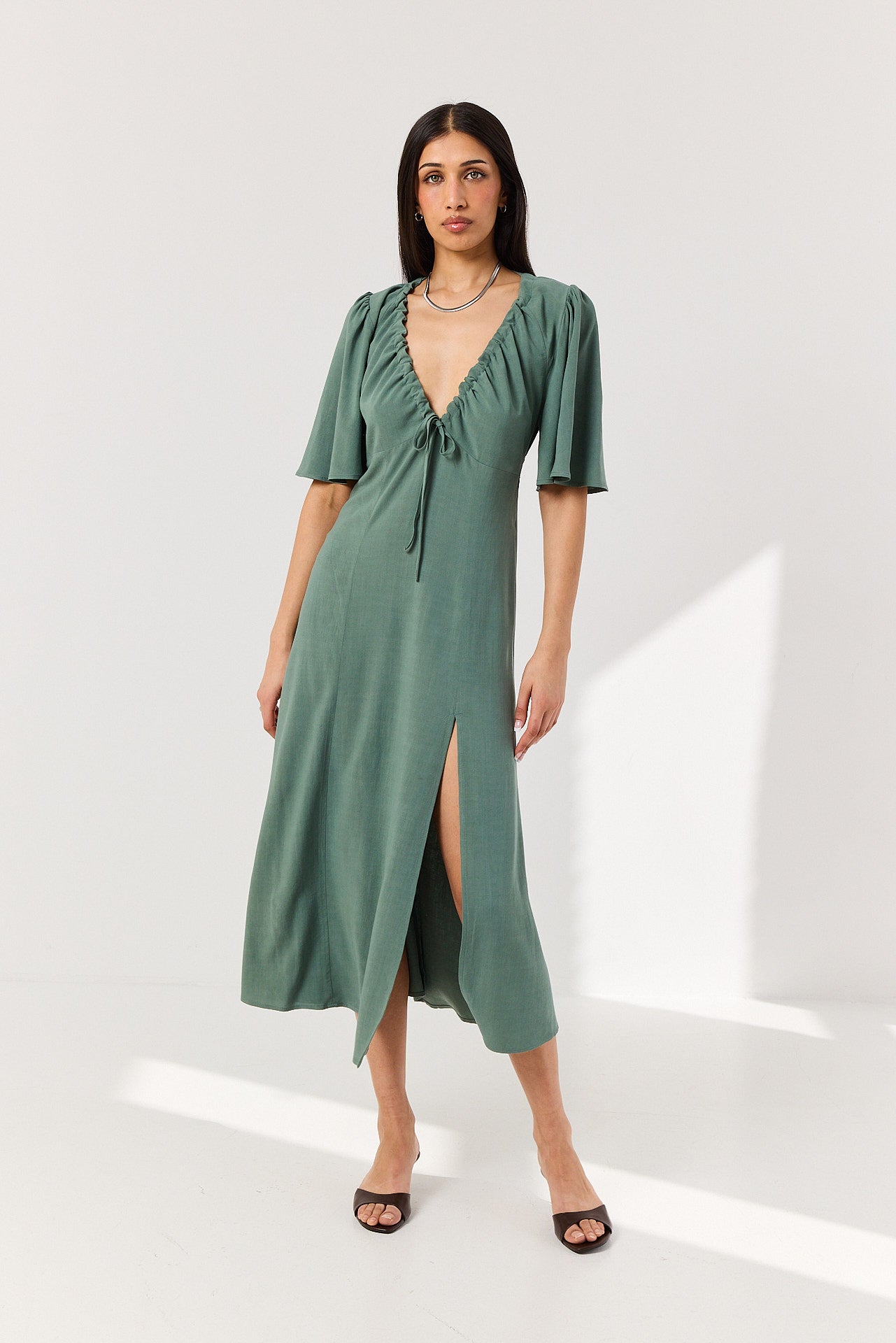 Sukienka Alessa smoky green