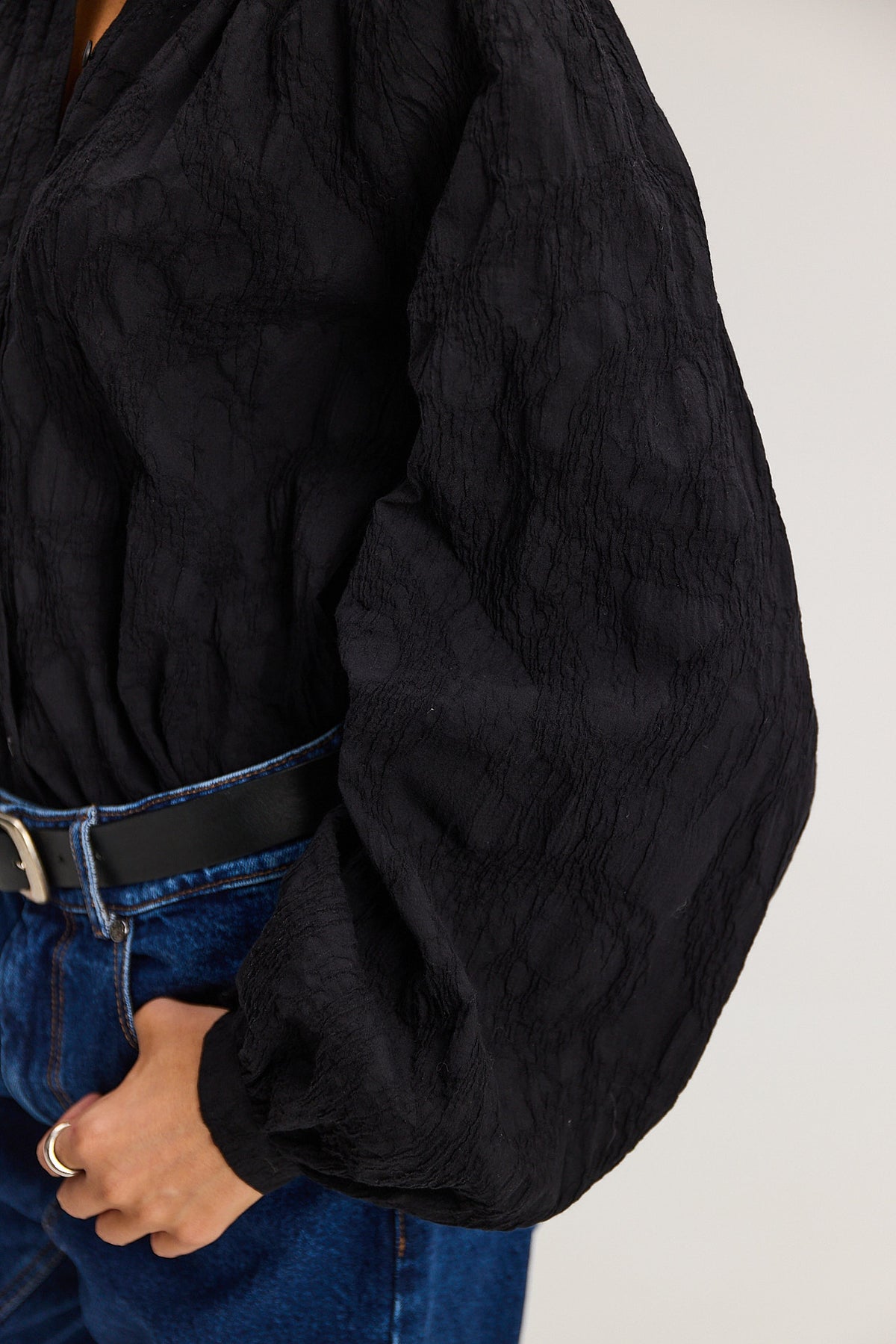 Koszula Louie jacquard black