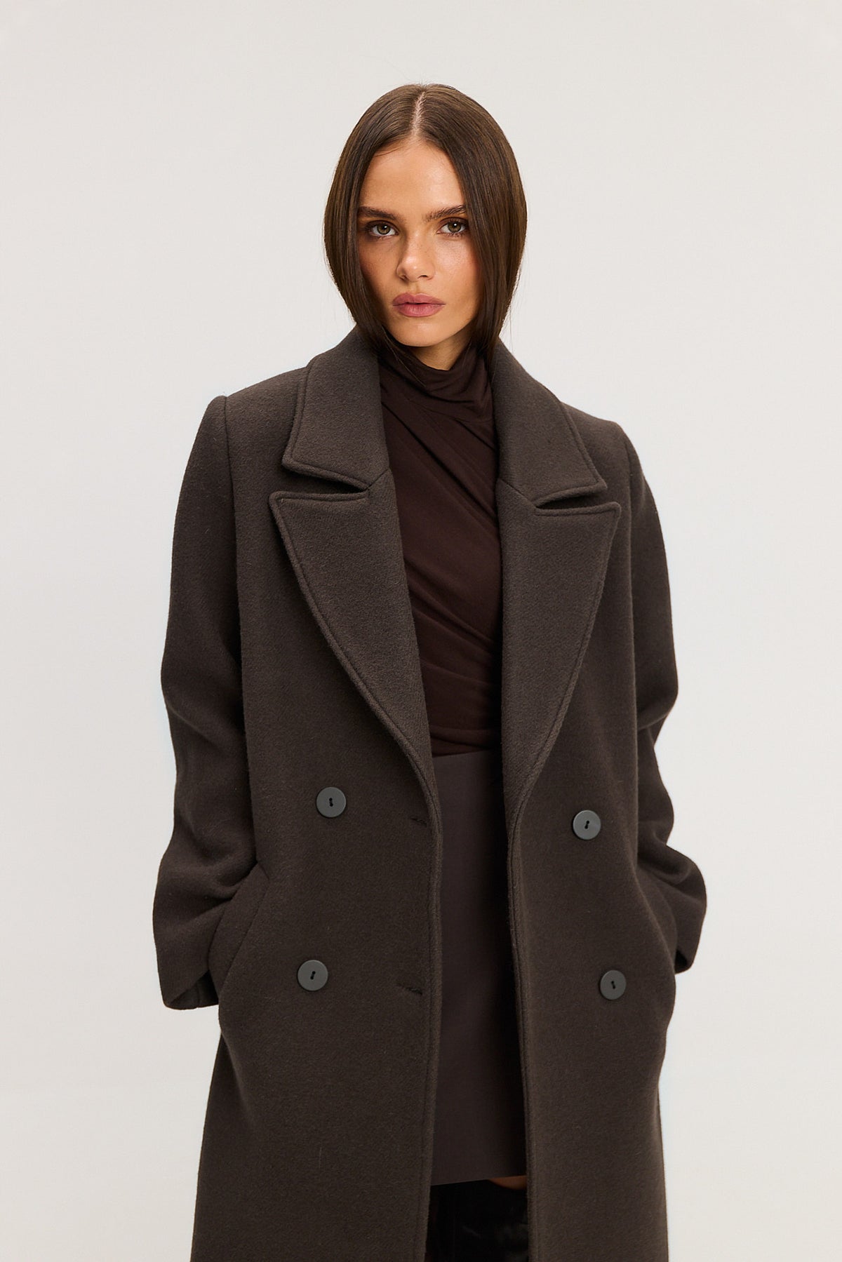 Płaszcz Carmen dark brown
