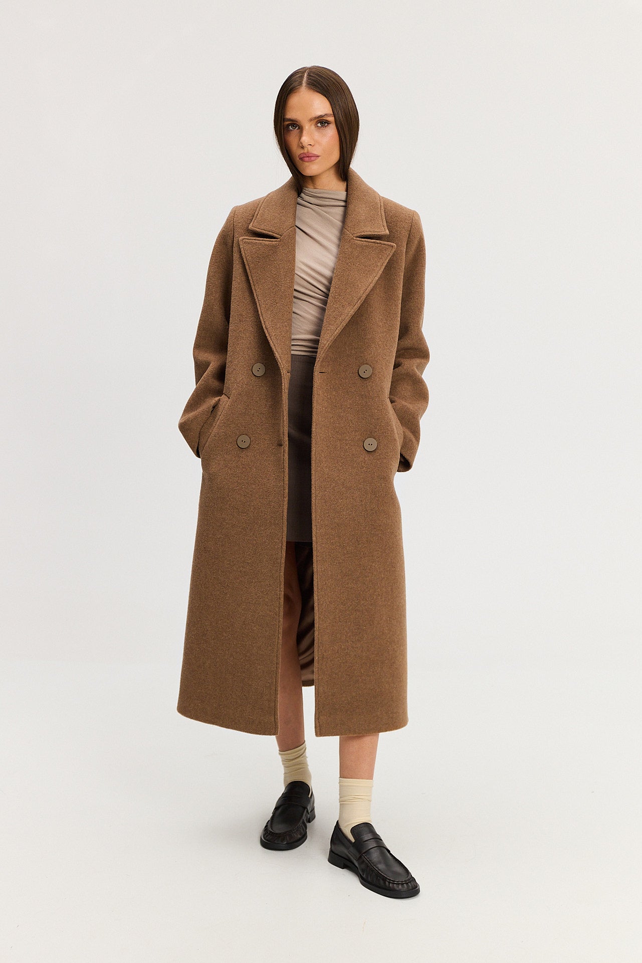 Płaszcz Carmen walnut